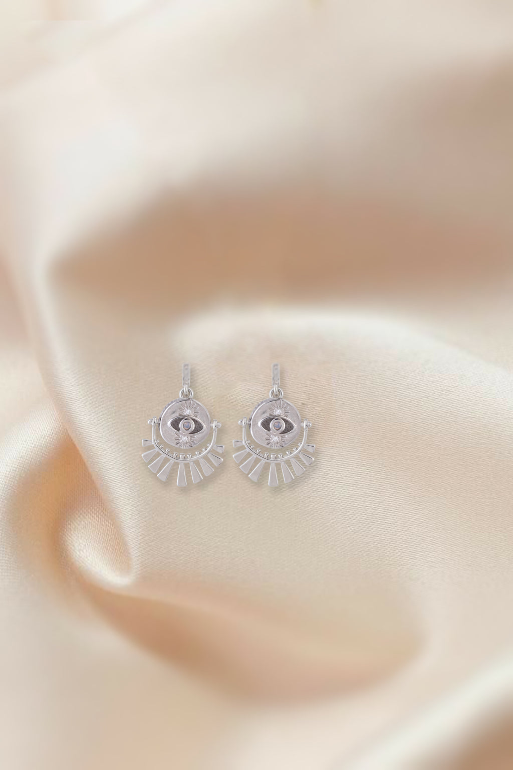 JARY 925 Sterling Silver Aura Vision Evil Eye Statement Earring