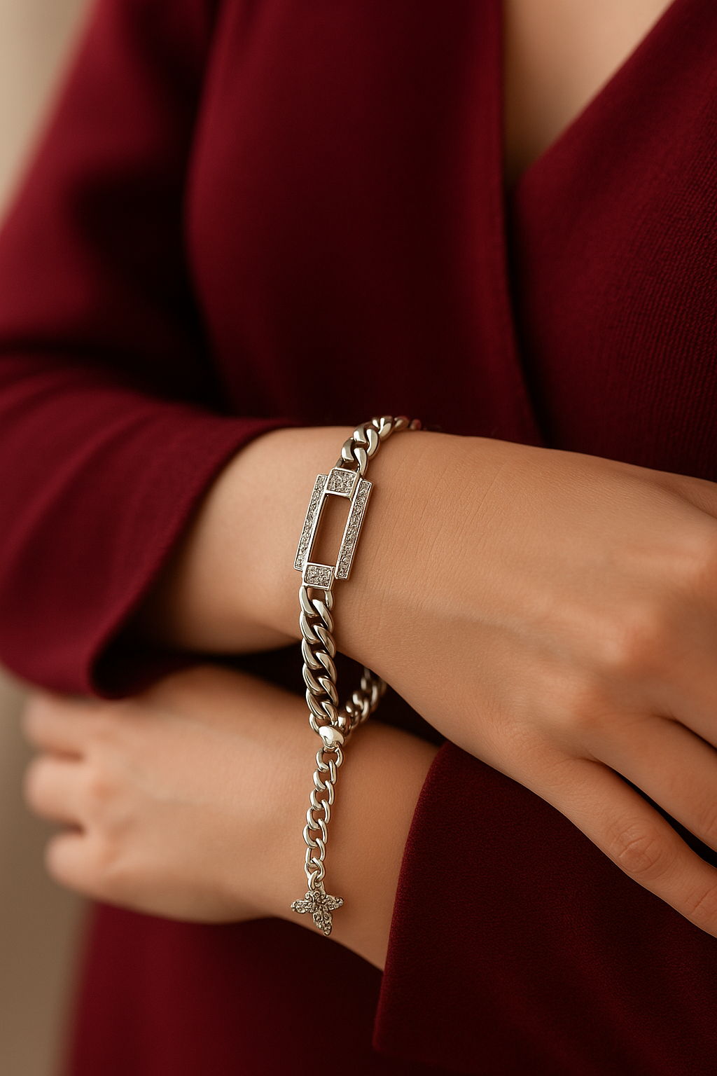 JARY 925 Sterling Silver Regal Link Luxe Bracelet