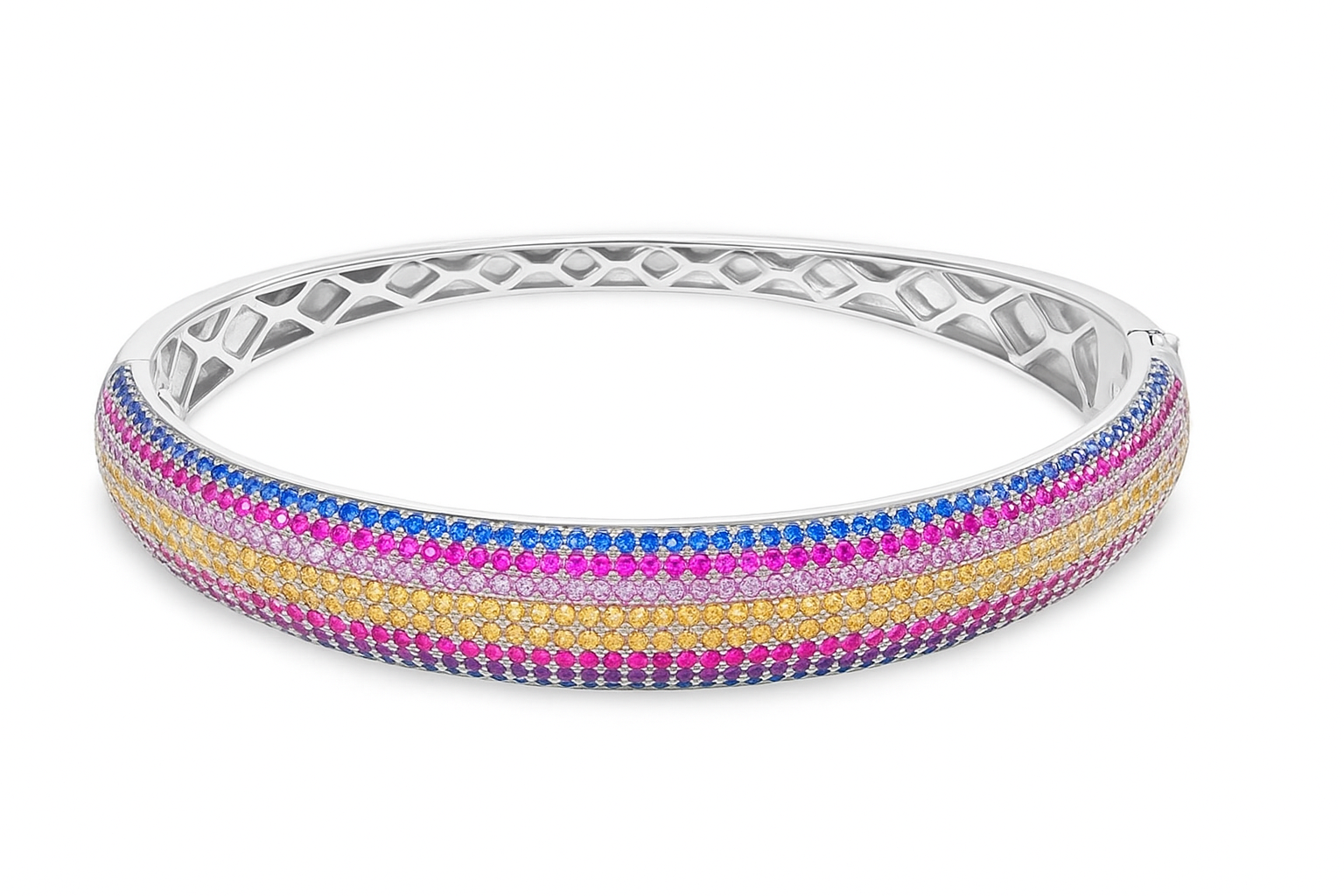 JARY 925 Sterling Silver The Prism Arc Bangle