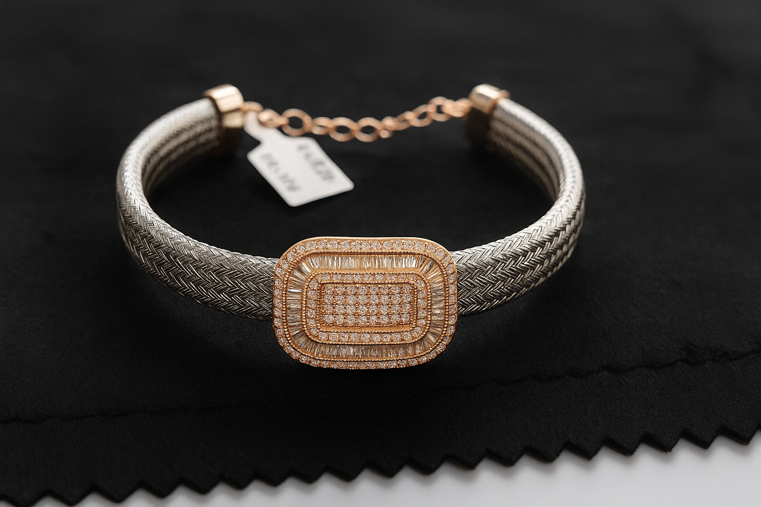 JARY 925 Sterling Silver The Regal Mosaic BAngle