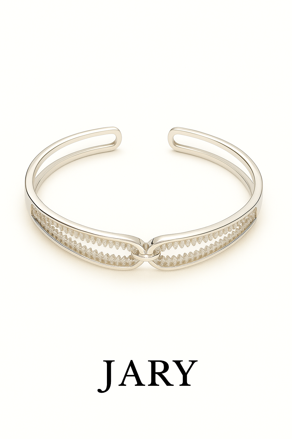 JARY 925 Sterling Silver The Infinity Gleam Bangle