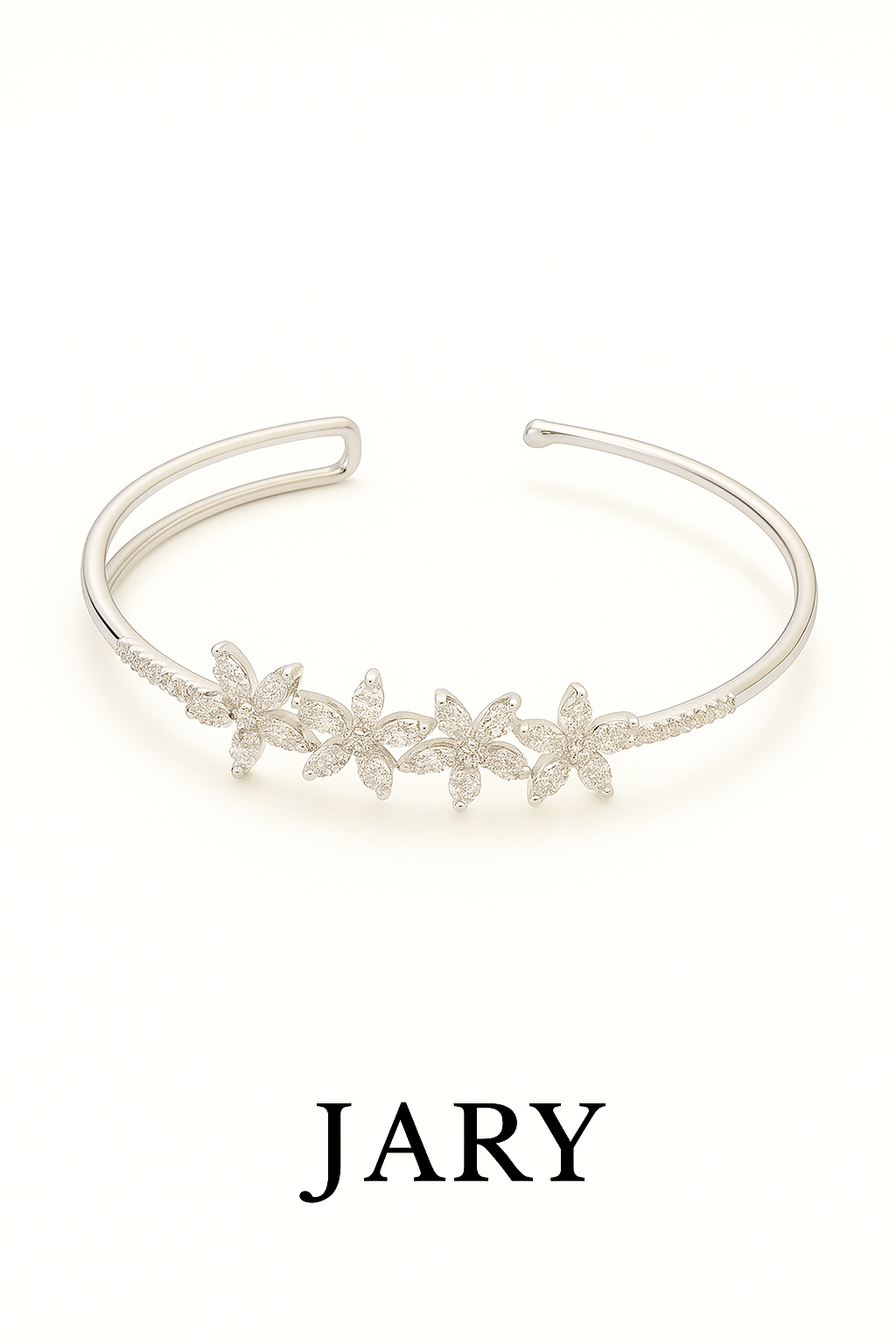 JARY 925 Sterling Silver The Blossom Radiance Bangle