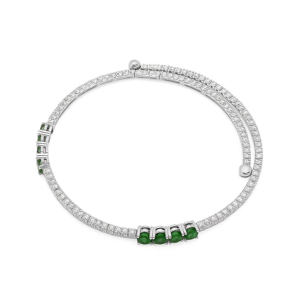 JARY 925 Sterling Silver The Regal Green Cascade