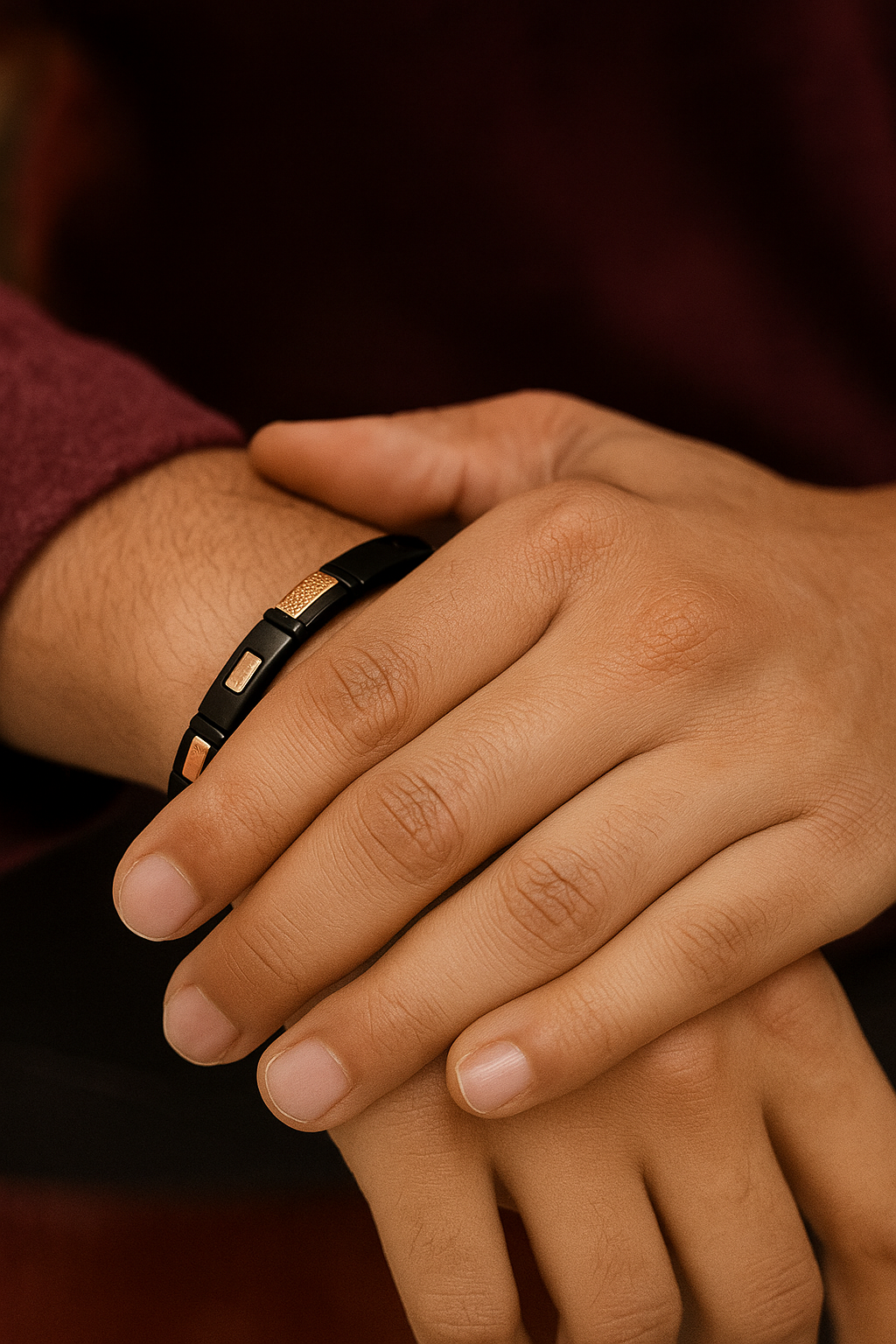 JARY 925 Sterling Silver Imperial Noir Cuff Bangle