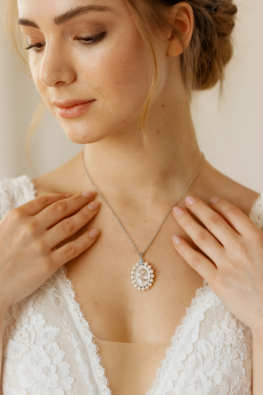 JARY 925 sterling silver Regalia Rose Pendant