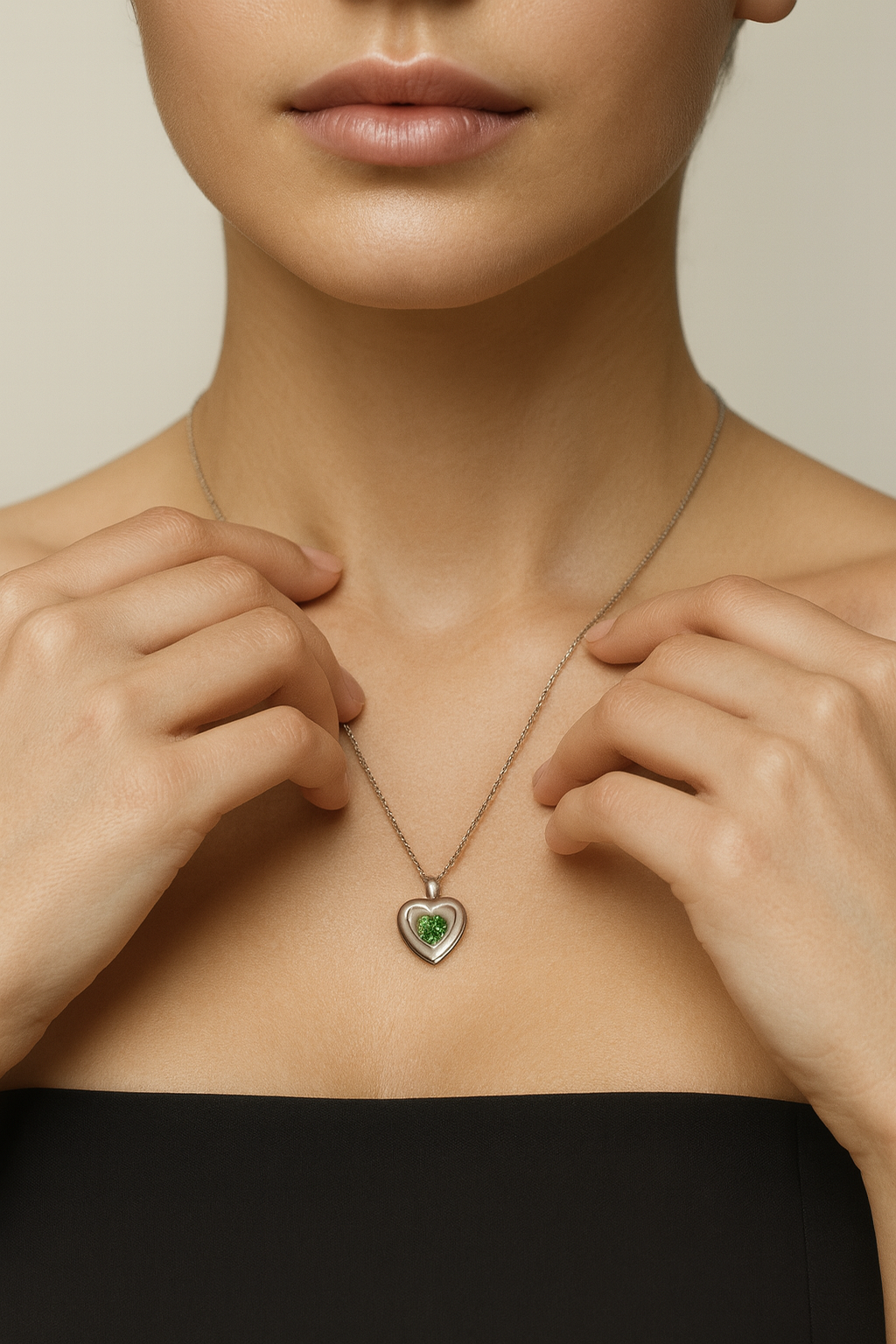 JARY Verdant Grace – 925 Silver Heart Pendant