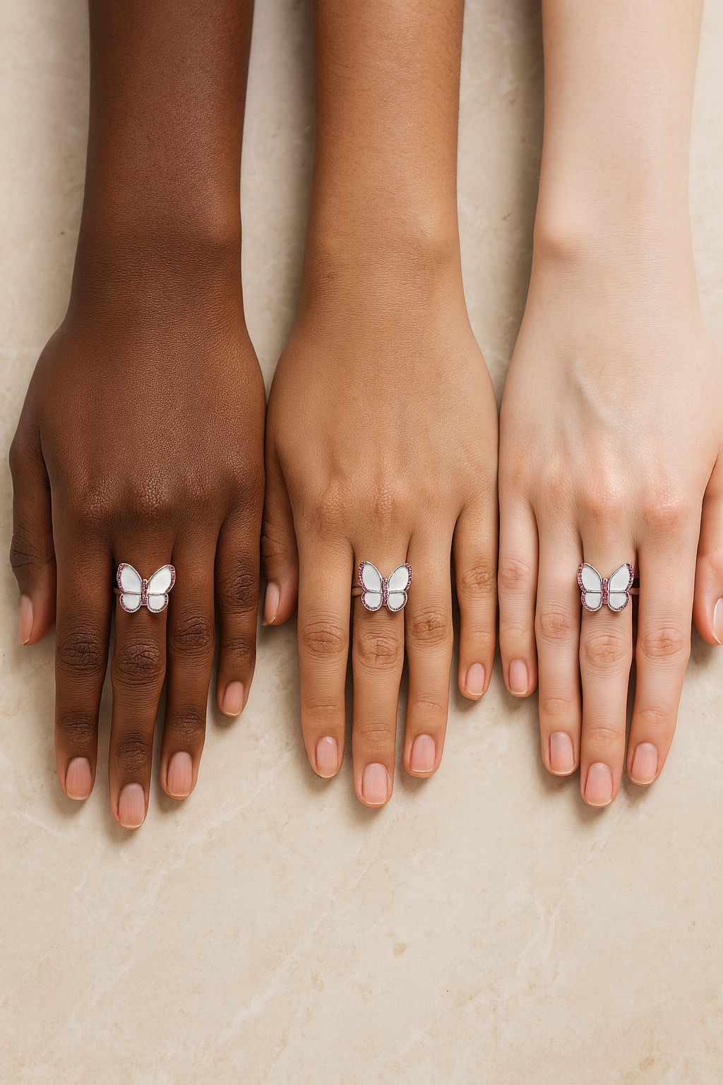 JARY 925 Sterling Silver Wings of Eternity Ring