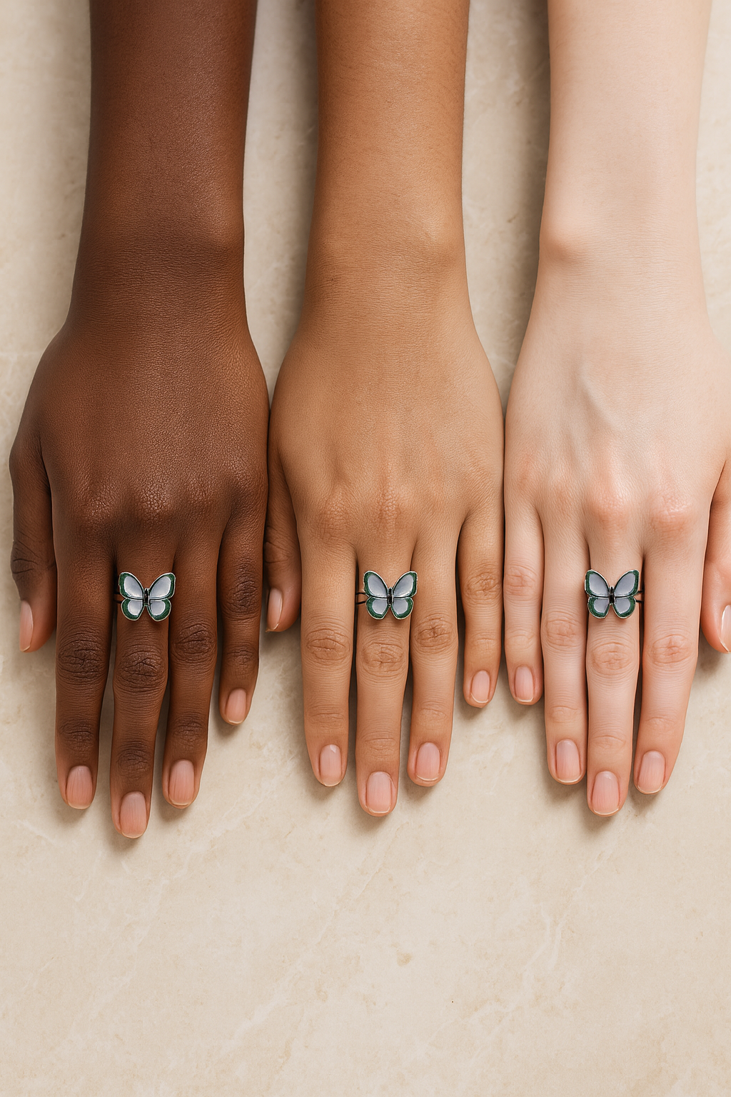 JARY 925 Sterling Silver Wings of Eternity Ring