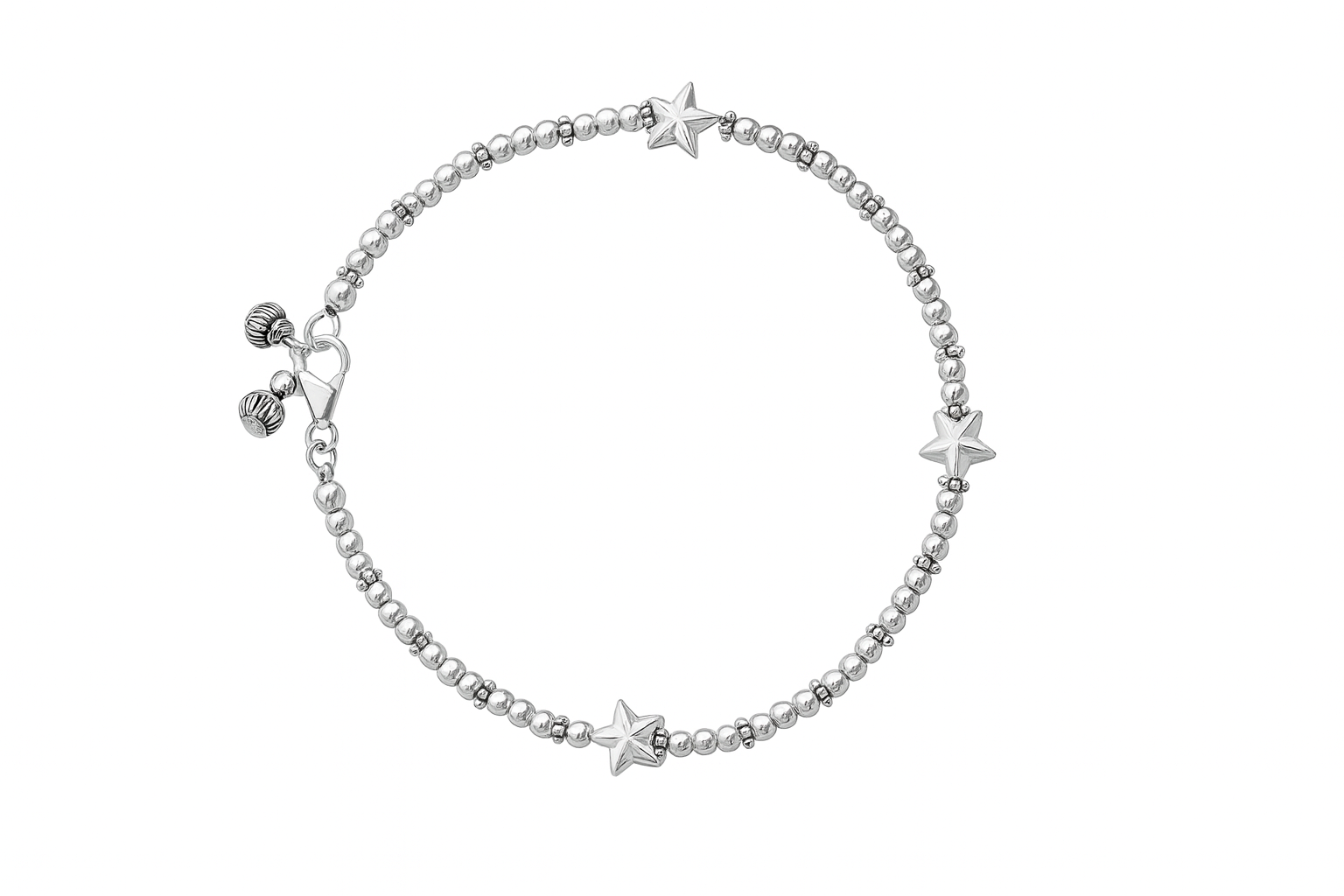 JARY Taraash 925 Sterling Silver Star Motif Payal