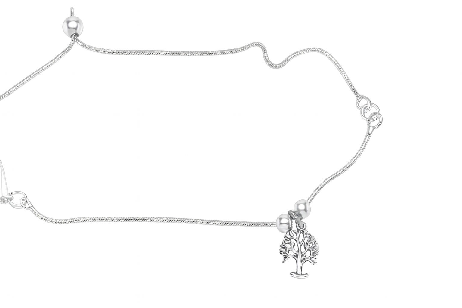 JARY Iraaya 925 Sterling Silver Antique Leaf Charm Payal