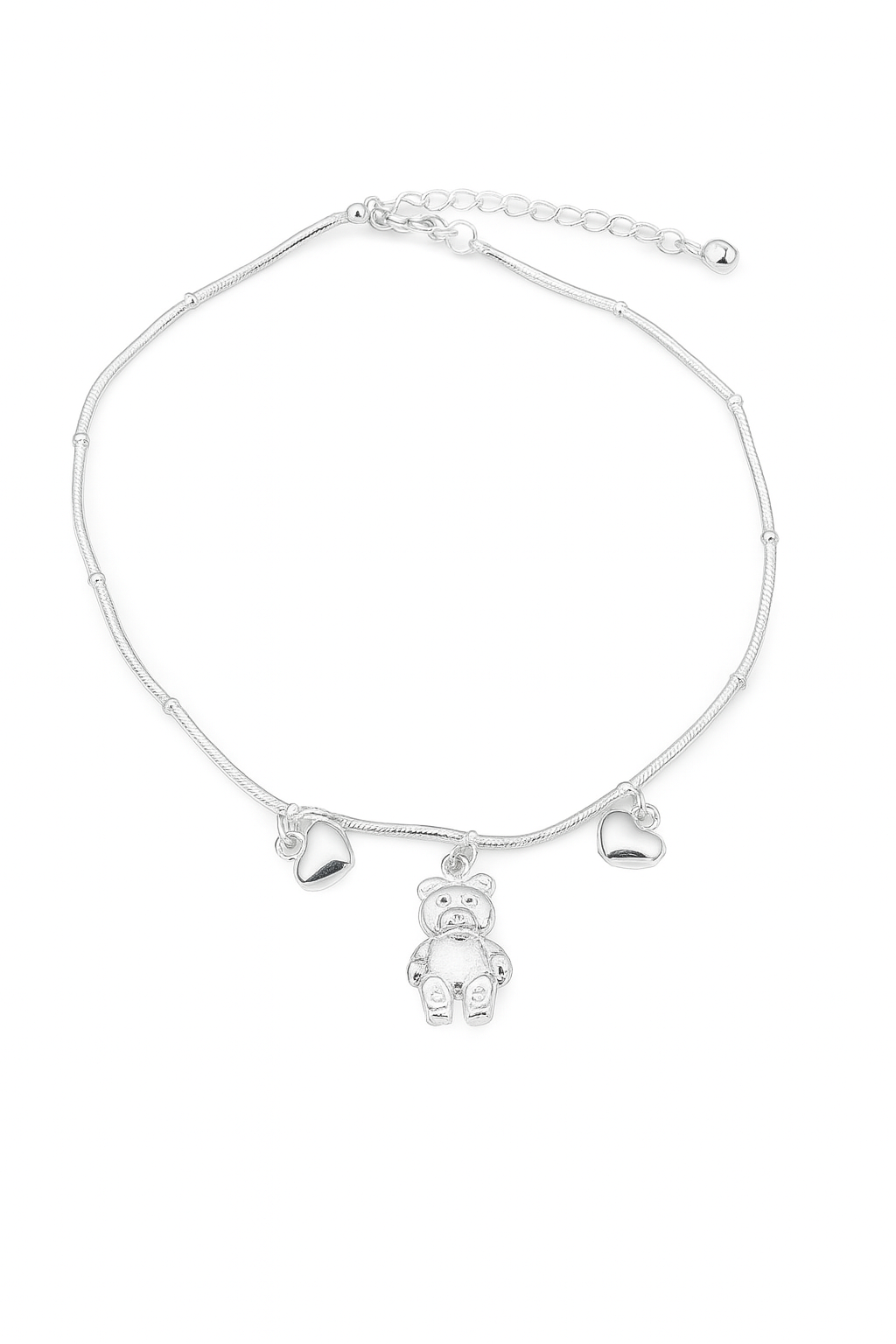 JARY Advika 925 Sterling Silver Clustered Ghungroo Payal