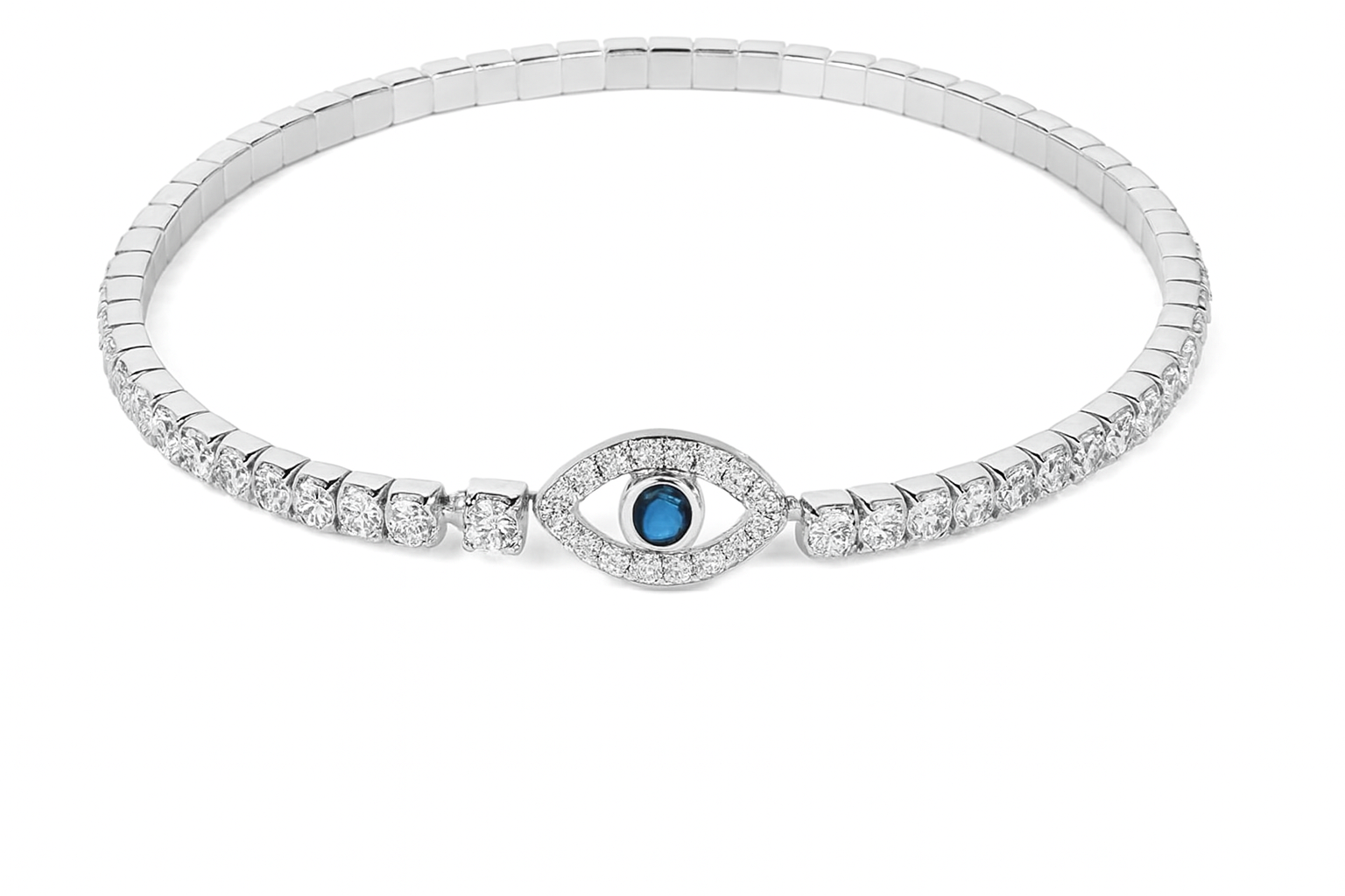 JARY Nayara 925 Sterling Silver Evil Eye CZ Studded Payal