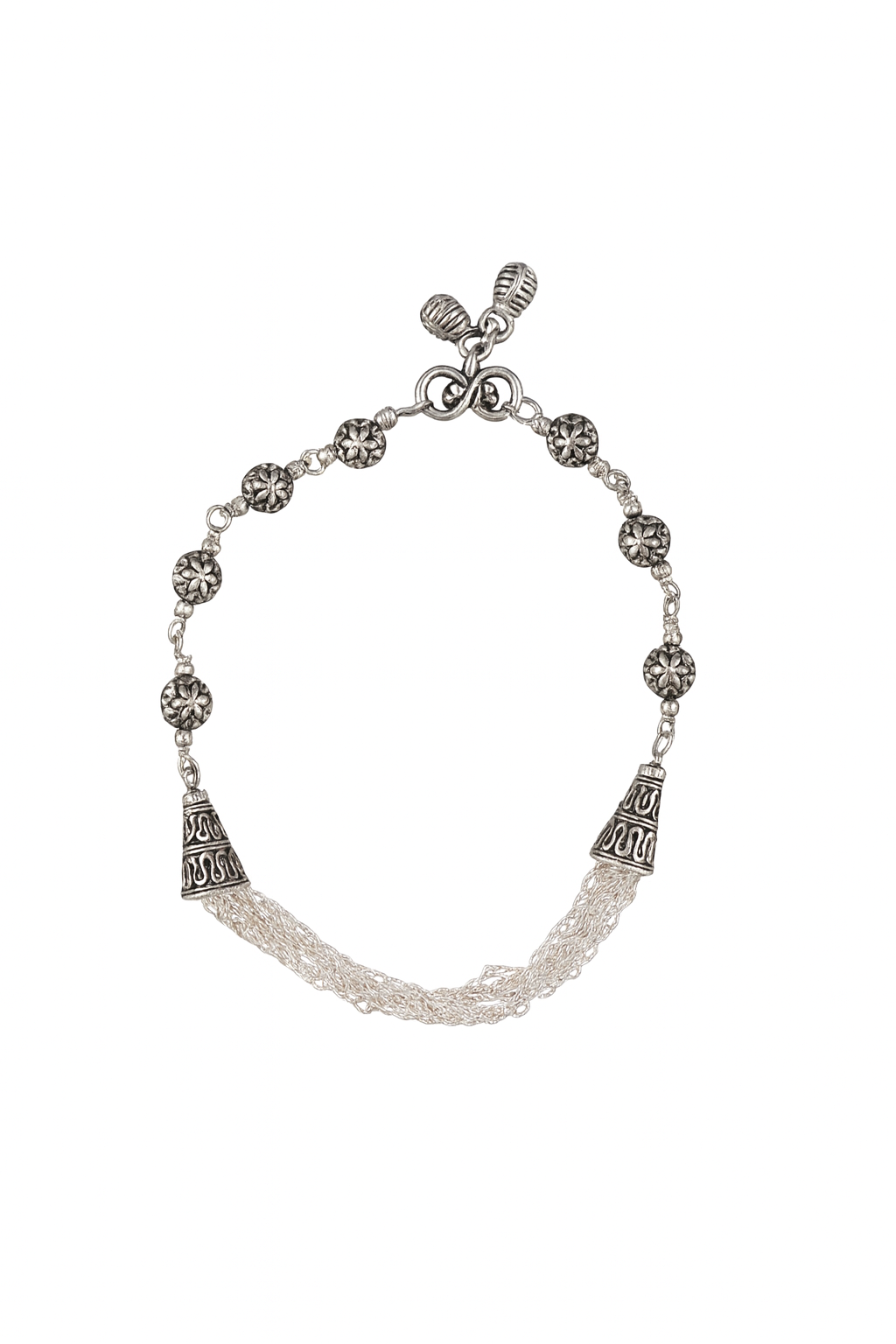 JARY Meherang 925 Silver Oxidized Payal