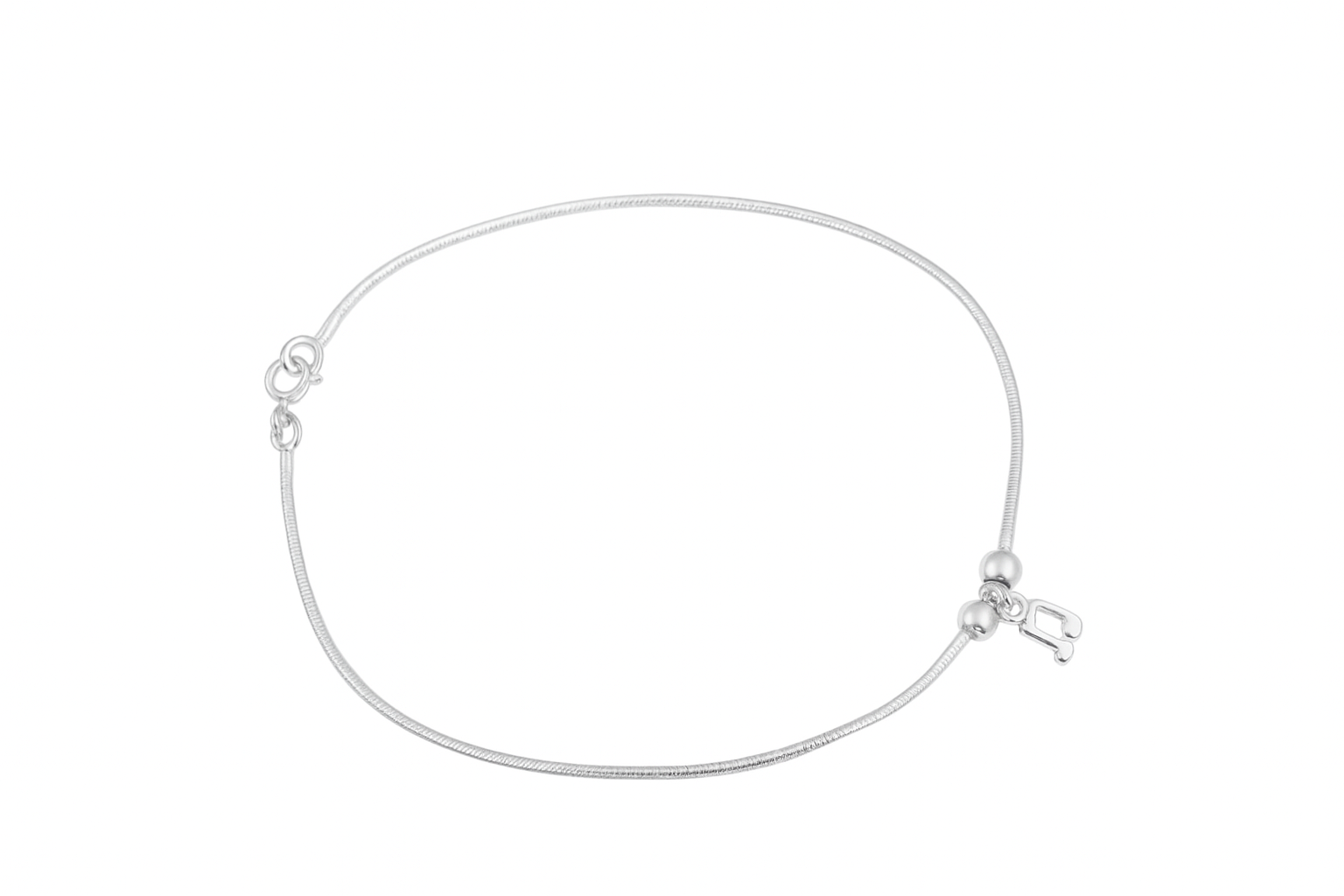 JARY Aadhya 925 Sterling Silver Minimal Beaded Payal