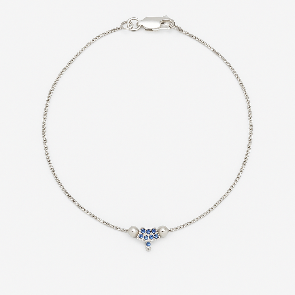 JARY Aaradhya Blue Bliss 925 Silver Payal