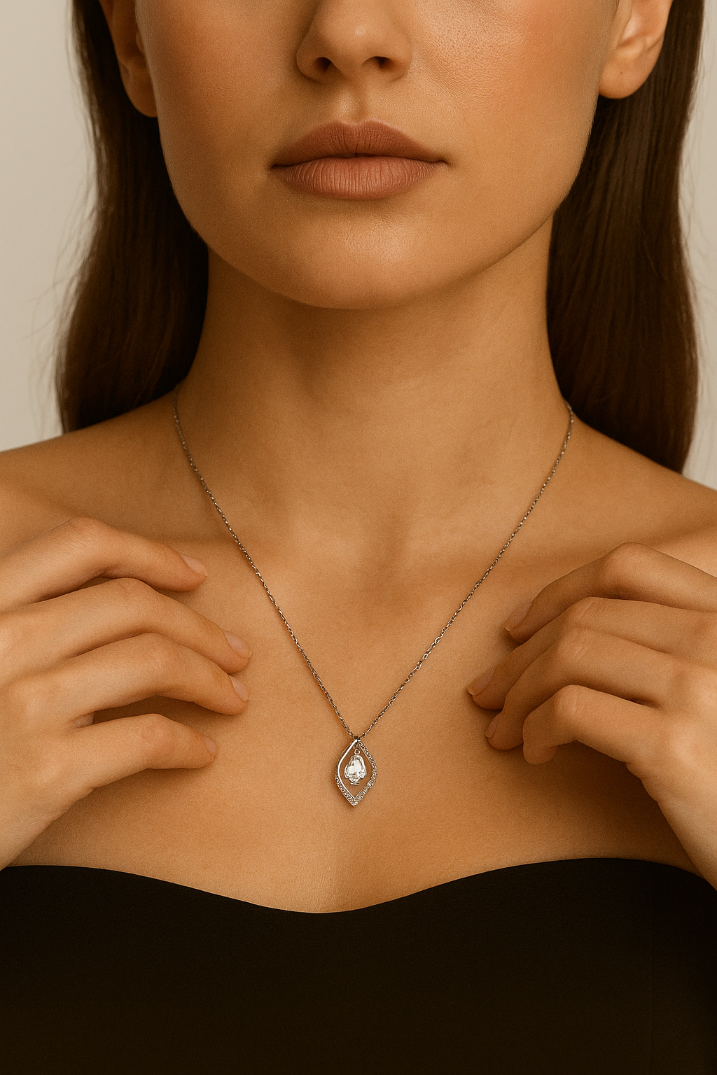 JARY 925 Sterling Silver Eternal Flame Necklace