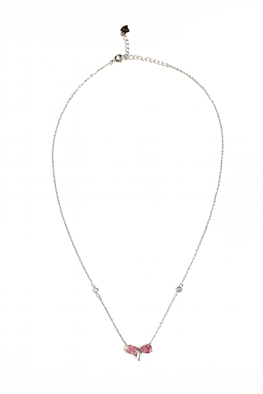 JARY 925 sterling silver Butterfly Whisper Pink Sapphire Pendant