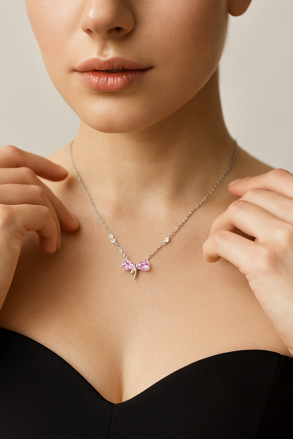 Butterfly Whisper Pink Sapphire Pendant