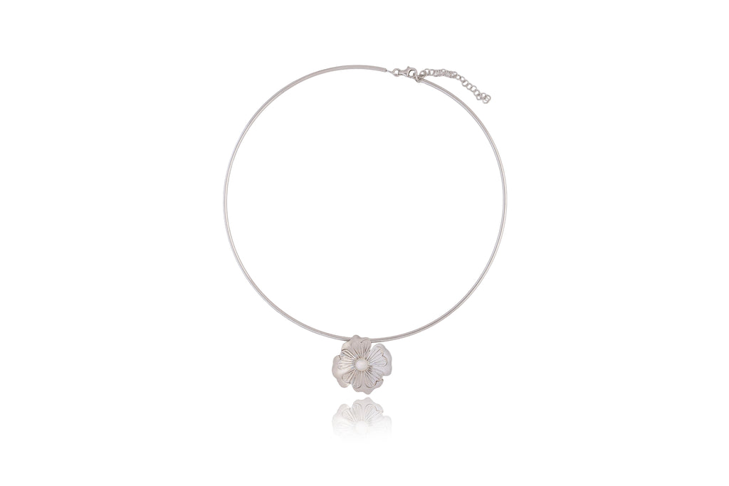 JARY 925 Sterling Silver Blooming Grace Choker Necklace