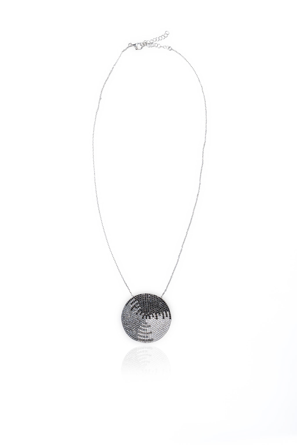JARY 925 Sterling Silver Aurora Eclipse Necklace
