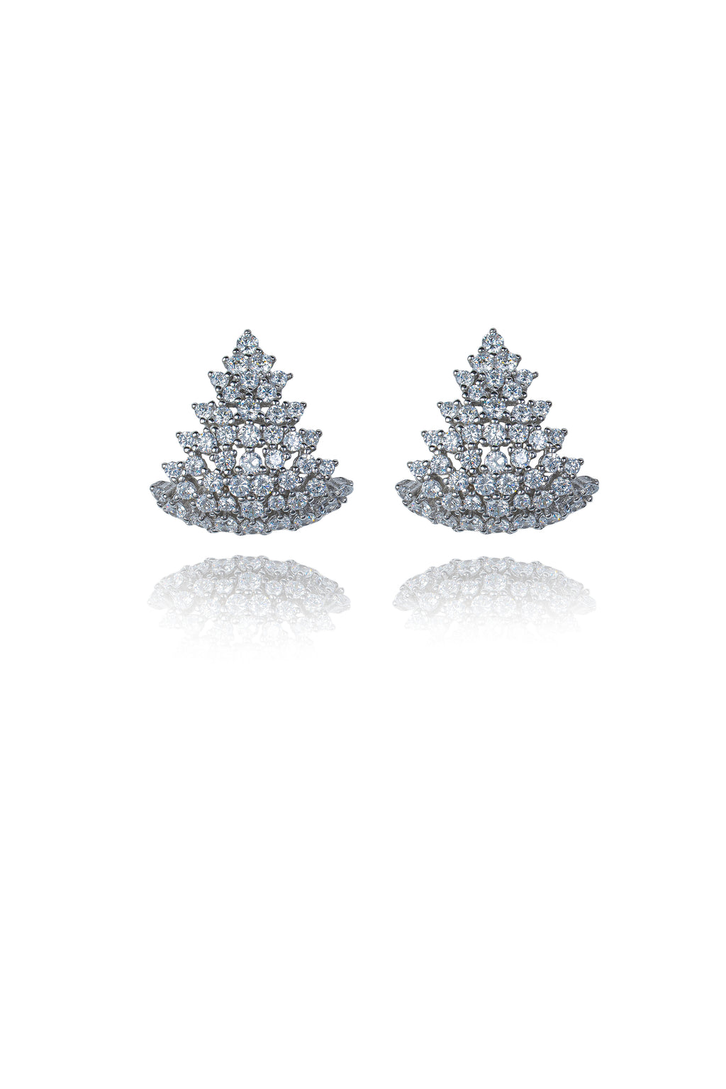 JARY 925 Sterling Silver Radiant Cascade Cluster Earrings