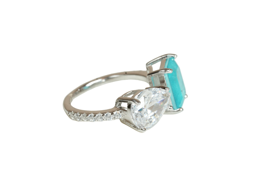 JARY 925 Sterling Silver Golden Radiance Solitaire