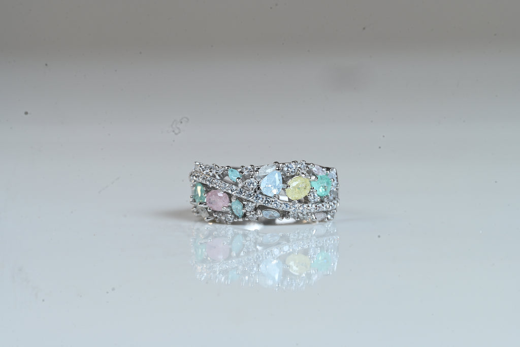 JARY 925 Sterling Silver The Celestial Pastel Cluster