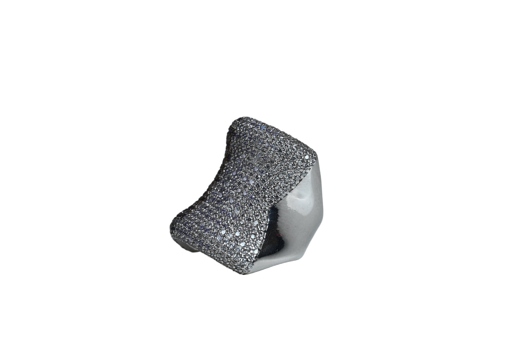 JARY 925 Sterling Silver Pavé Dome Ring