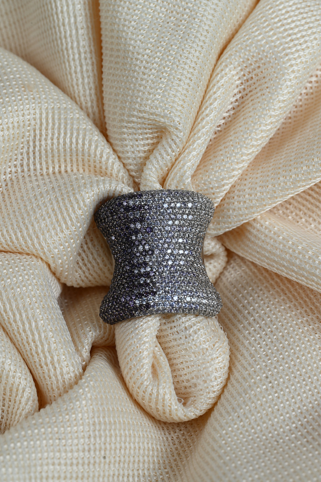 JARY 925 Sterling Silver Pavé Dome Ring