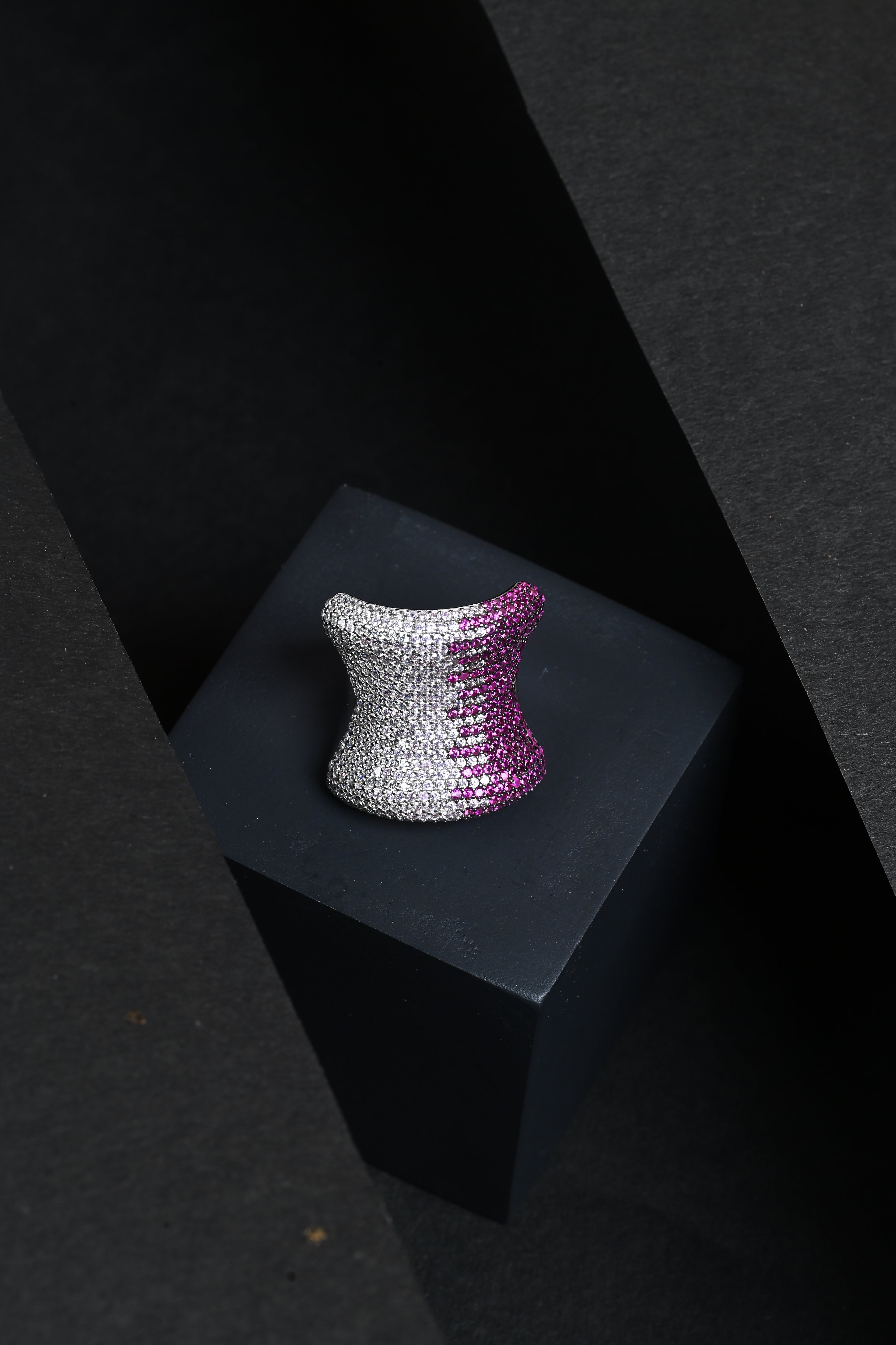 JARY 925 Sterling Silver Pavé Dome Ring