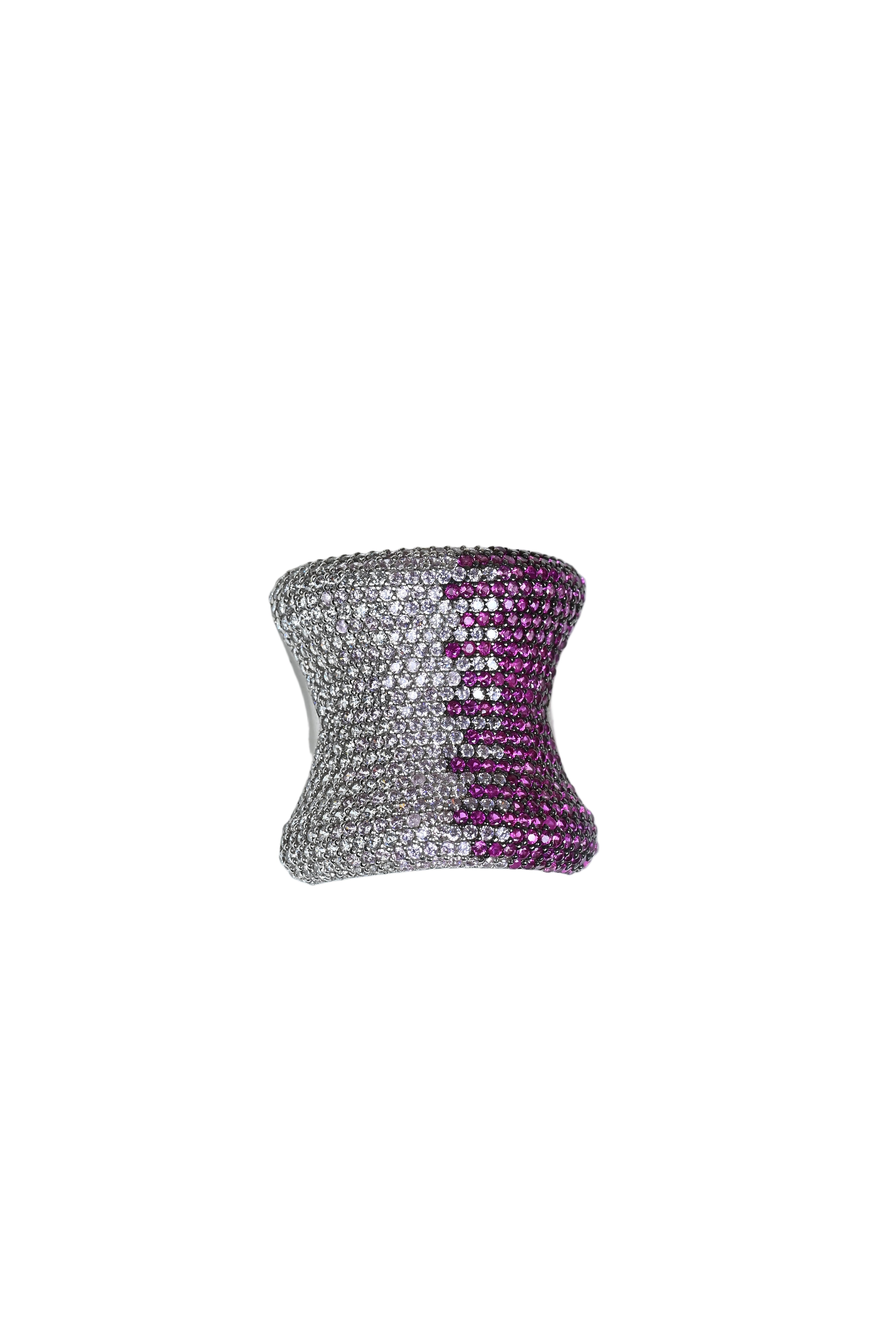 JARY 925 Sterling Silver Pavé Dome Ring