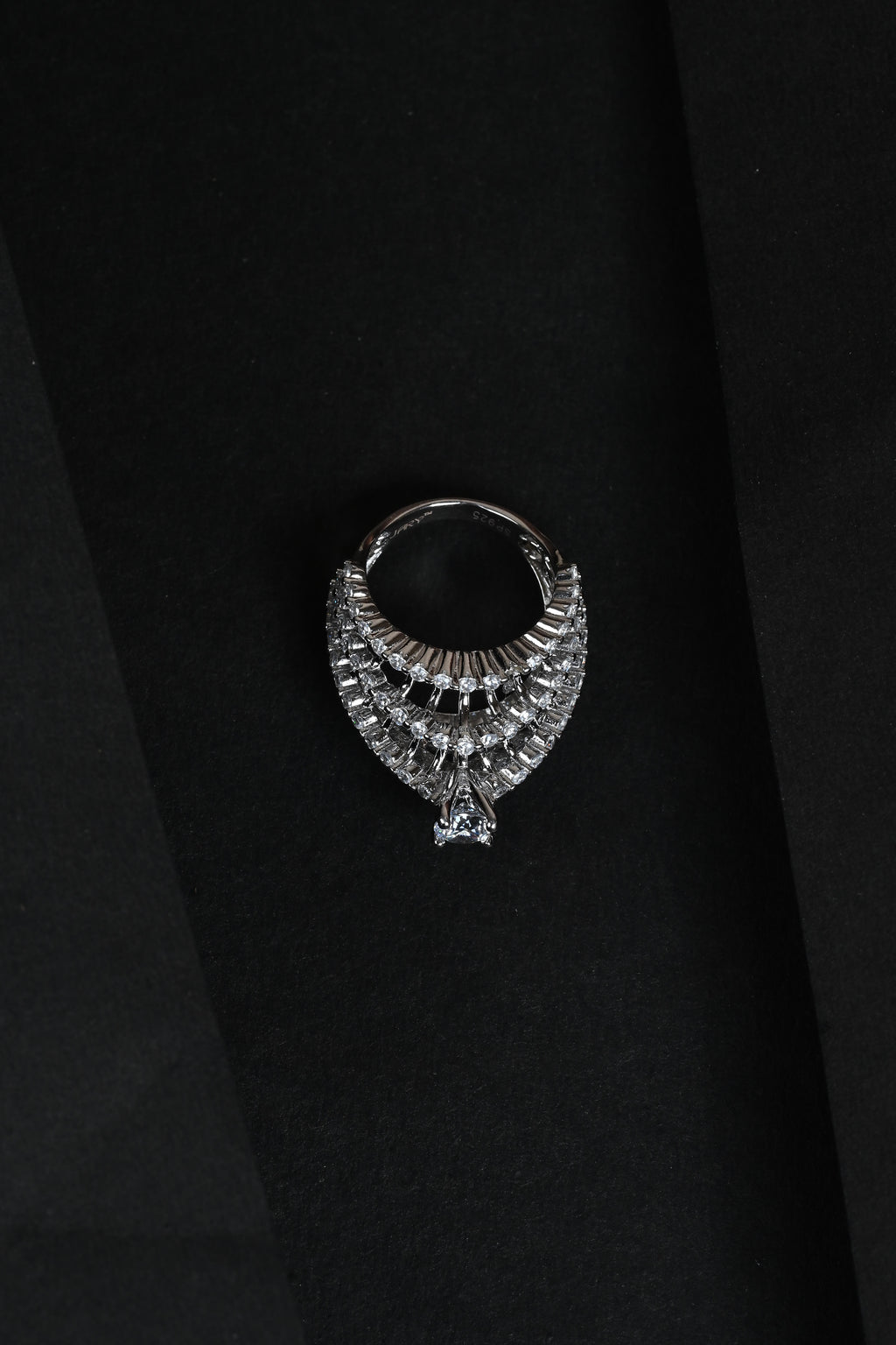 JARY 925 Sterling Silver Crown of Radiance Ring