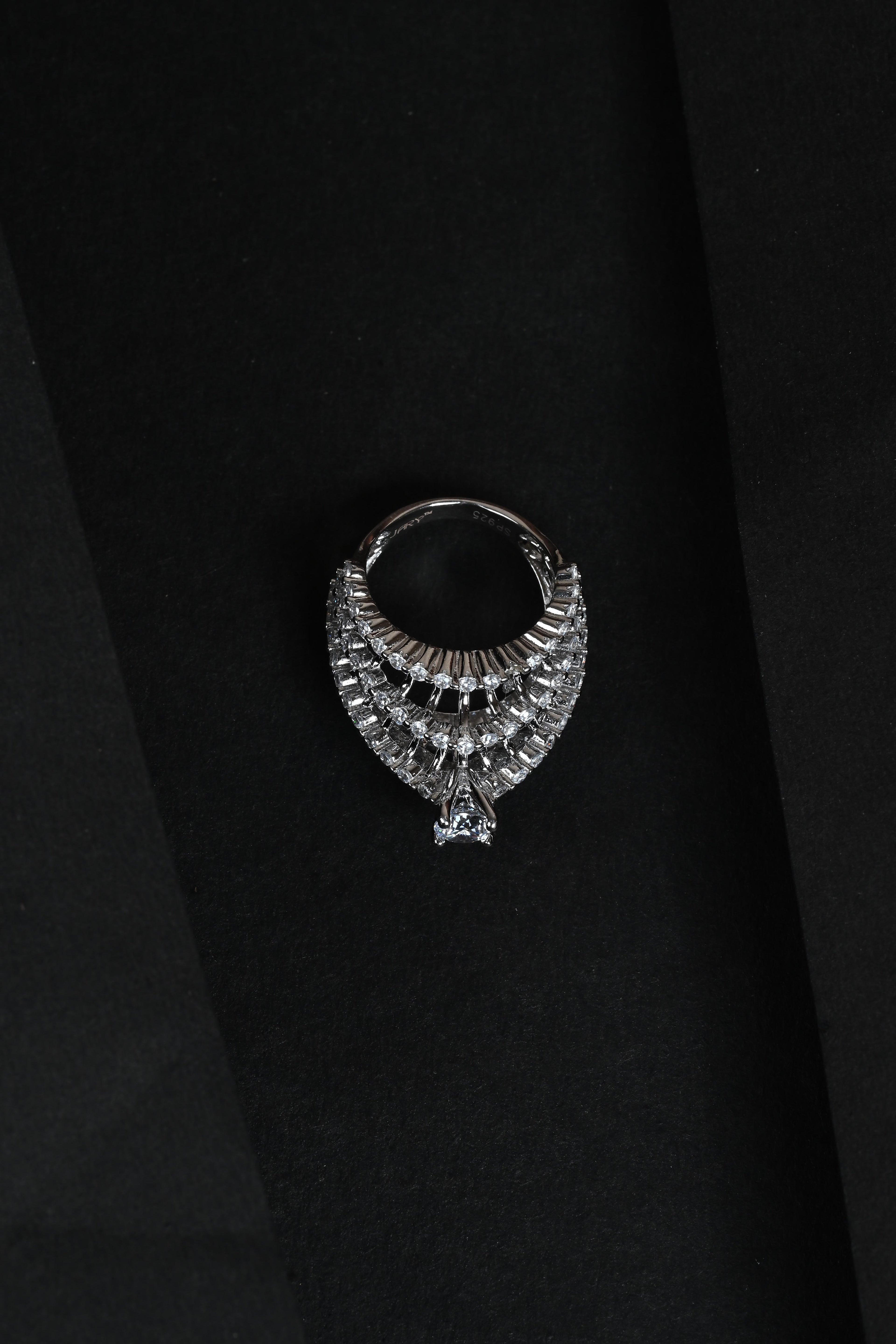 JARY 925 Sterling Silver Crown of Radiance Ring