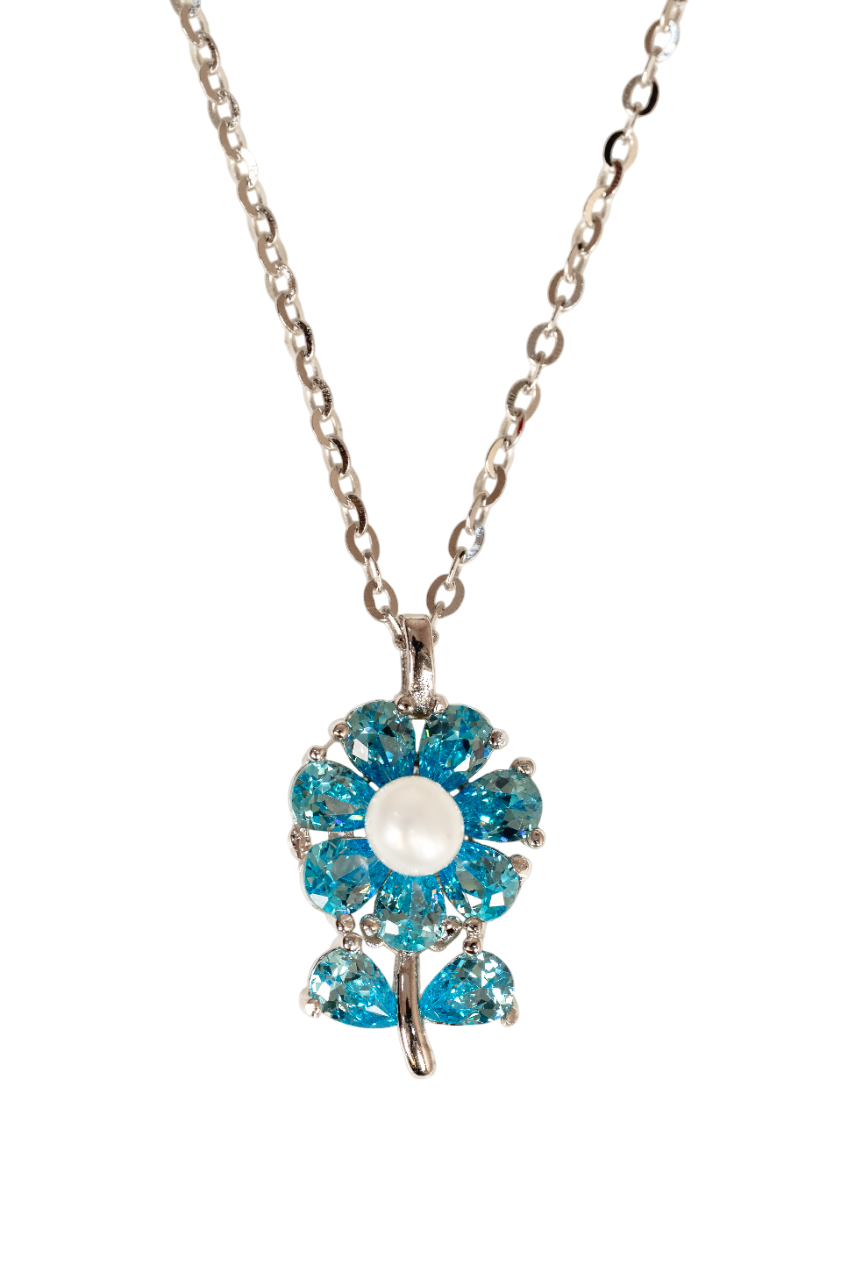 JARY 925 sterling silver Azure Bloom Silver Pendant