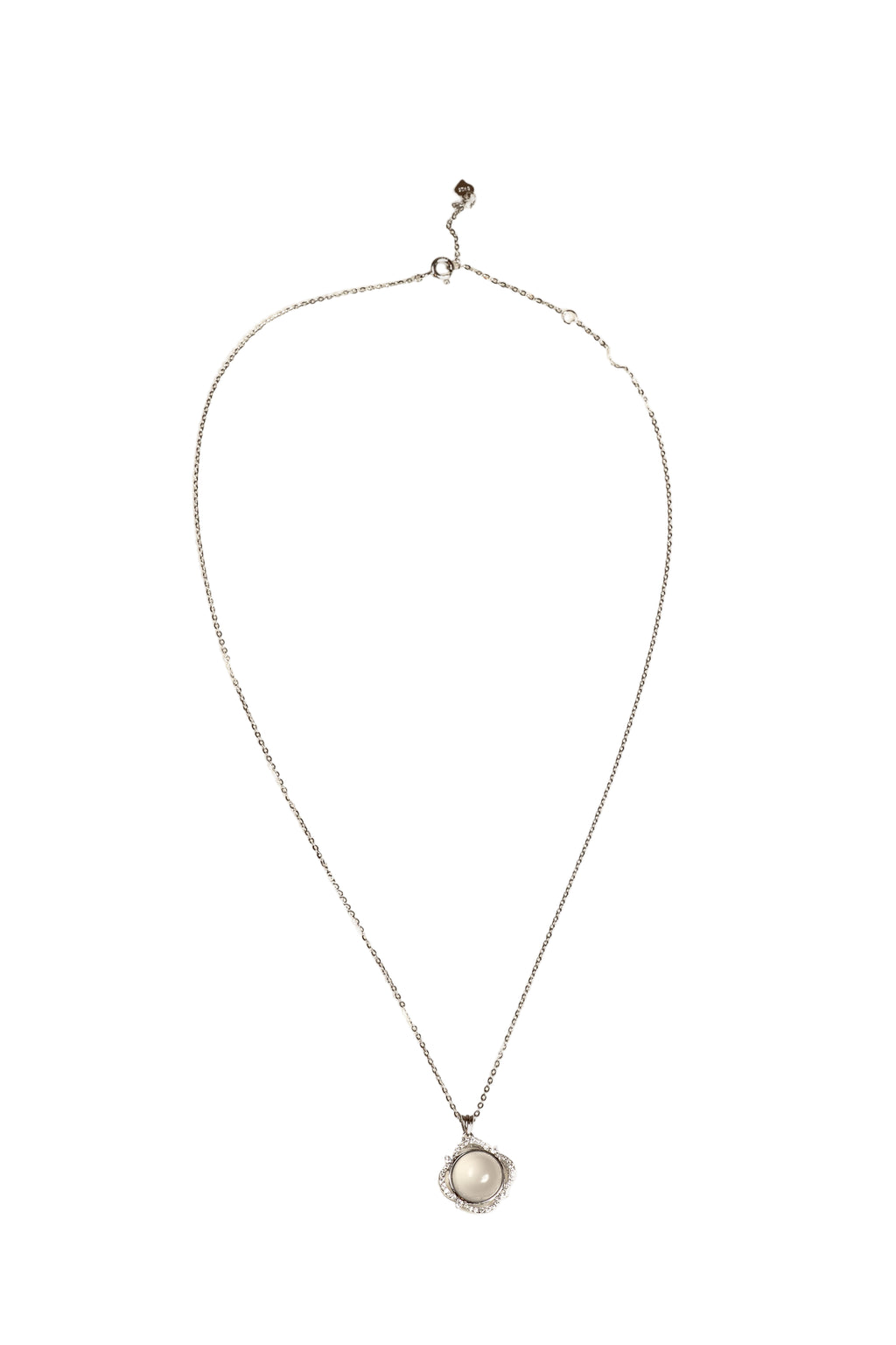 Moonlight Bloom White Chalcedony Pendant