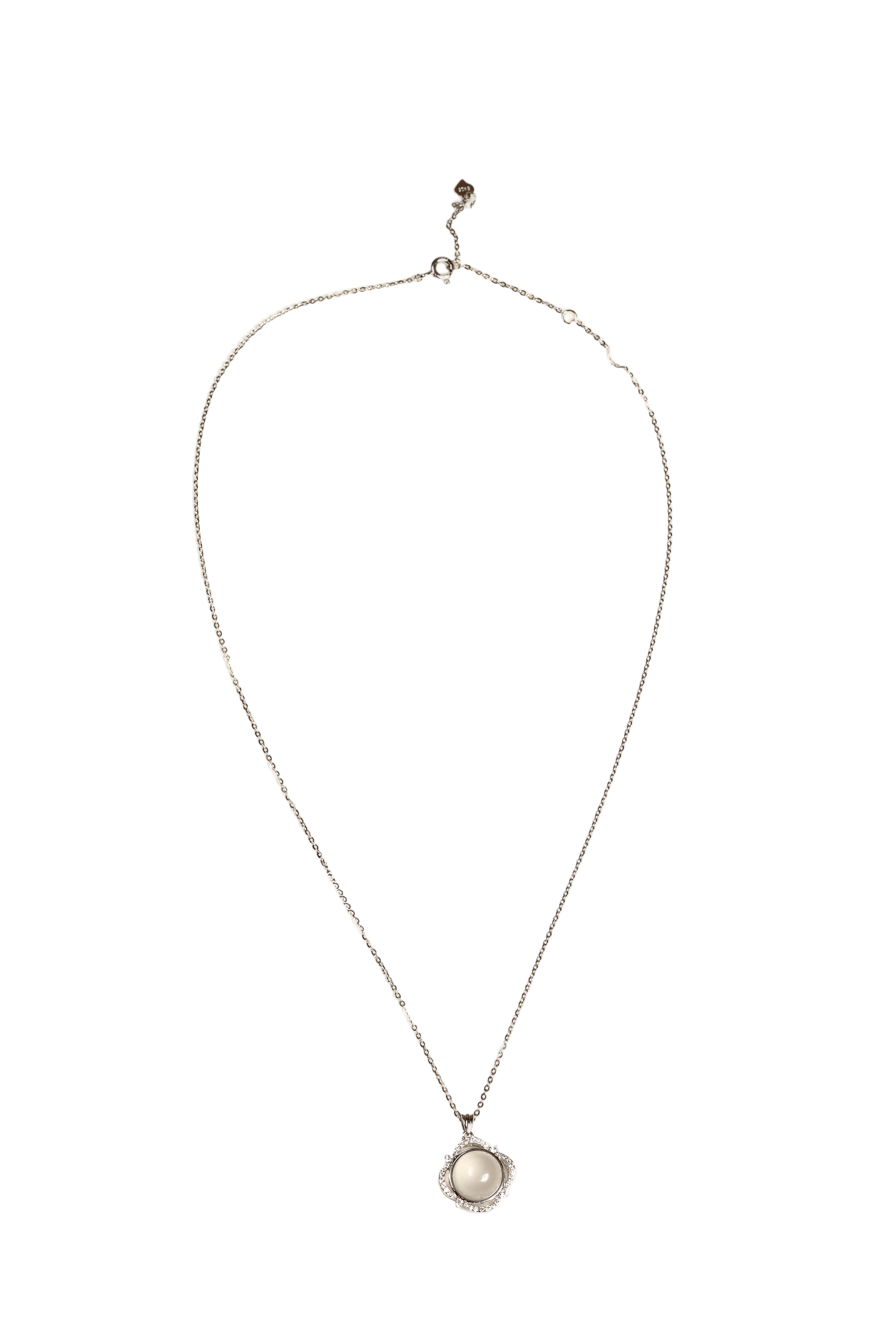 Moonlight Bloom White Chalcedony Pendant