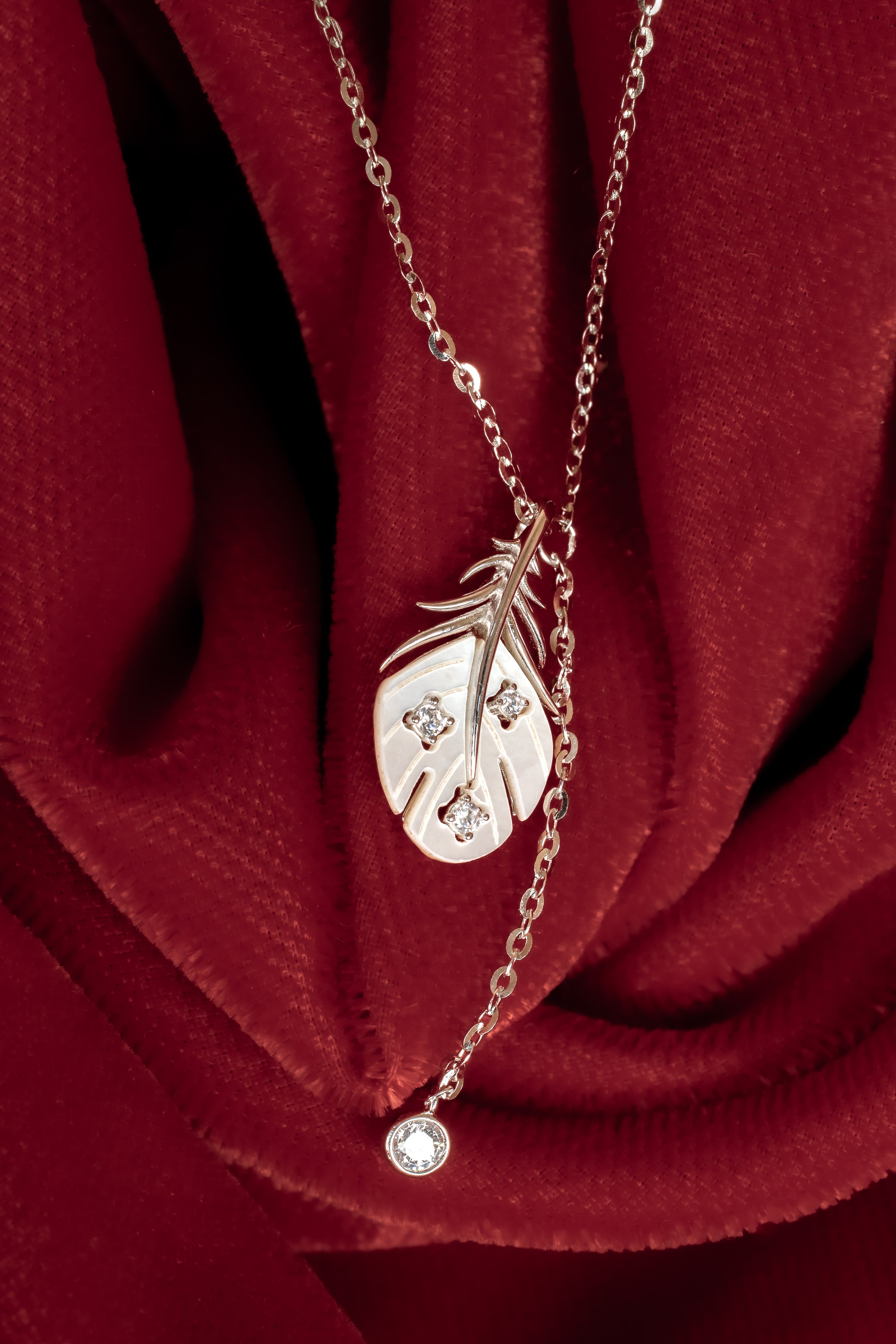 JARY 925 sterling silver Celestia Plume Pendant