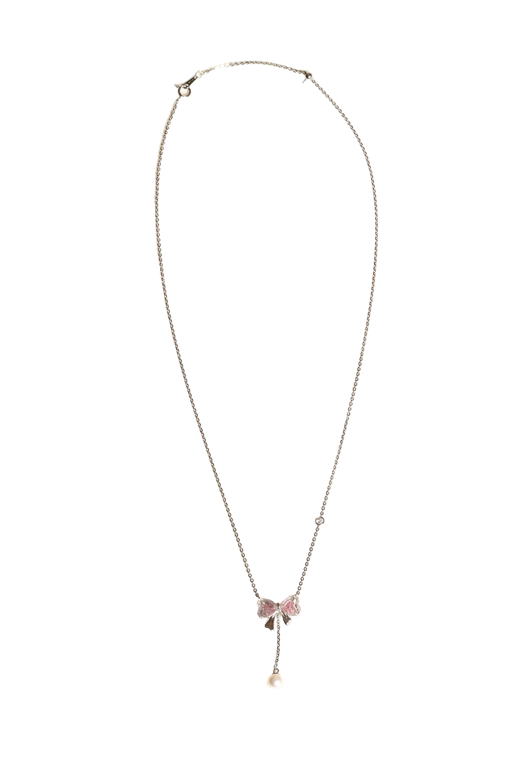 JARY 925 Sterling Silver Rosé Belle Bow Necklace
