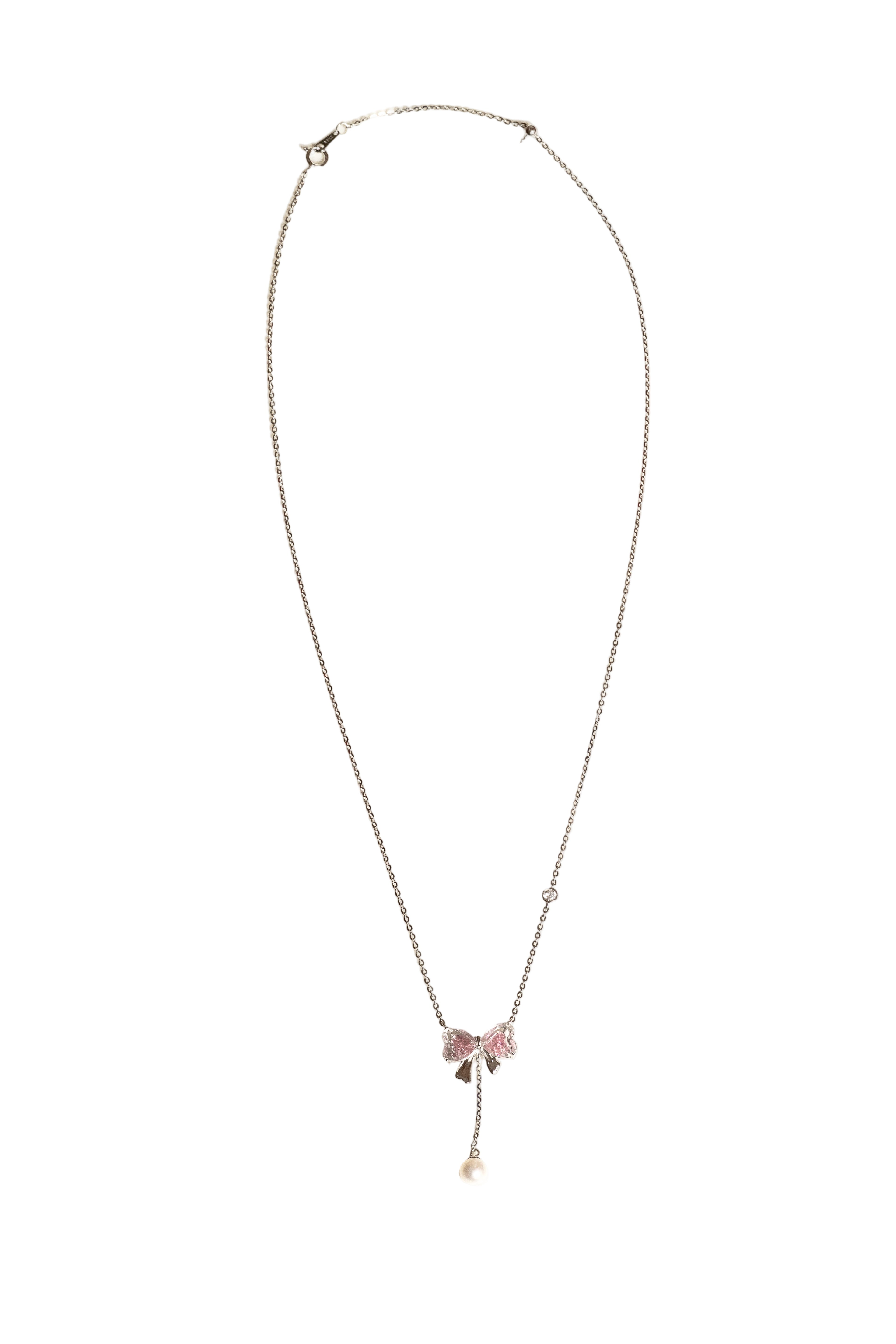 JARY 925 Sterling Silver Rosé Belle Bow Necklace
