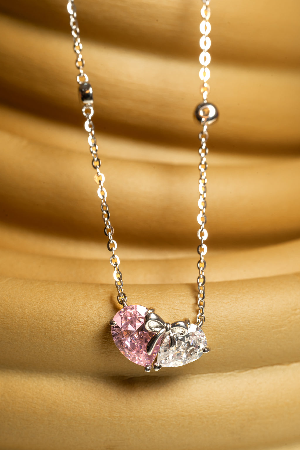 JARY 925 Sterling Silver Eternal Duo Necklace