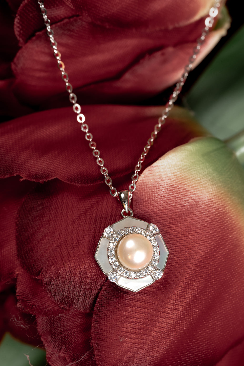 JARY 925 sterling silver Eternal Bloom Pearl Pendant