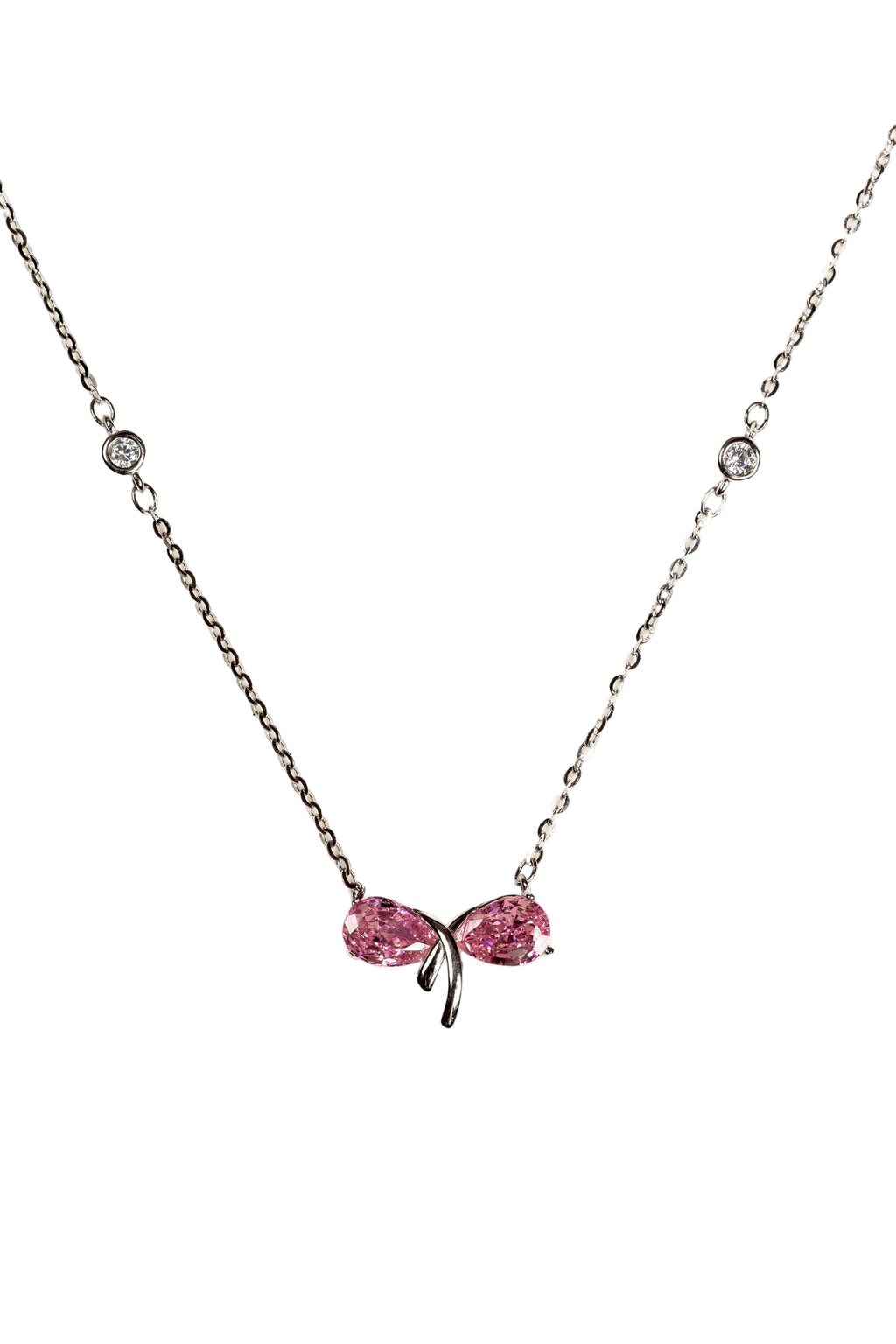 JARY 925 sterling silver Butterfly Whisper Pink Sapphire Pendant