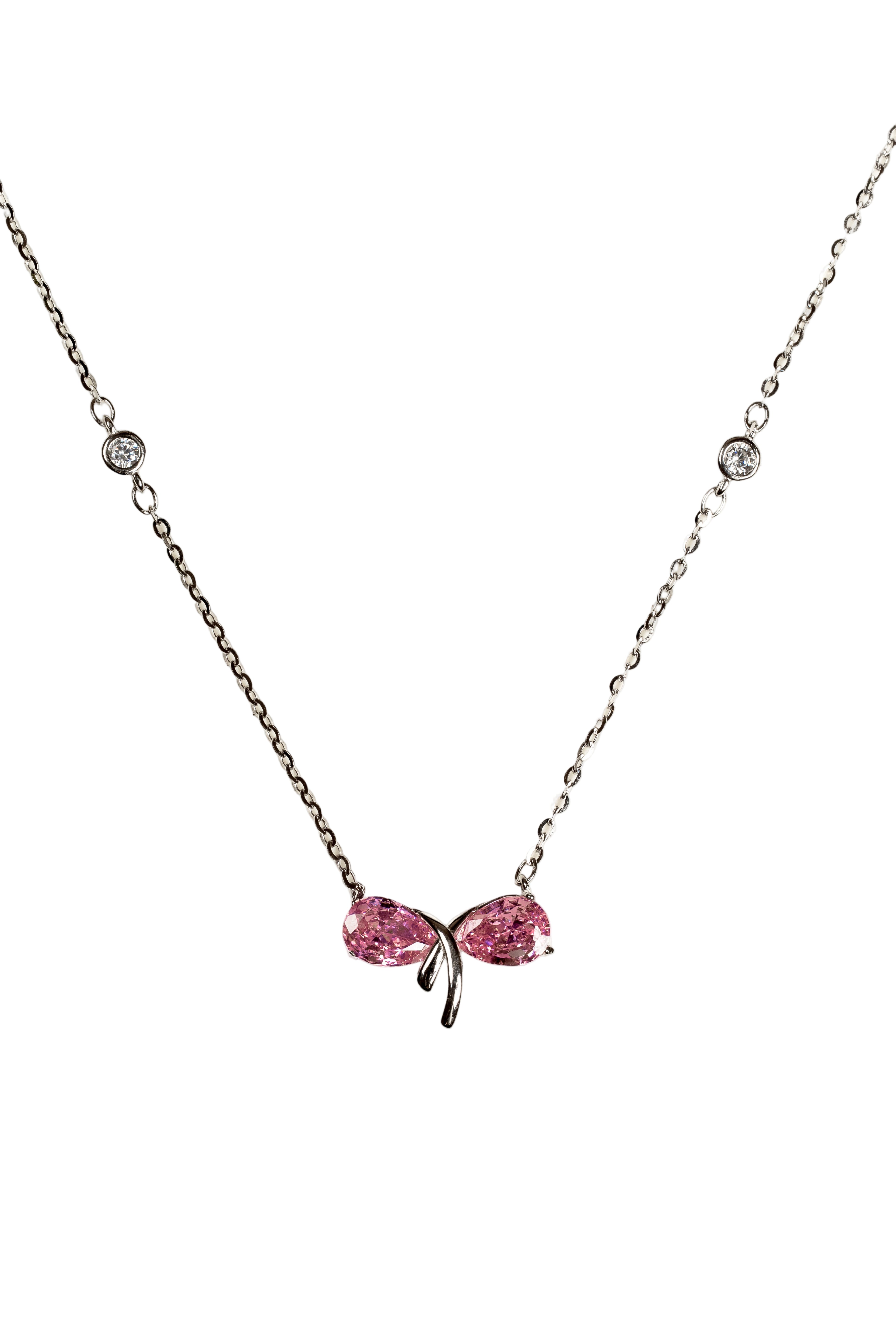 JARY 925 sterling silver Butterfly Whisper Pink Sapphire Pendant