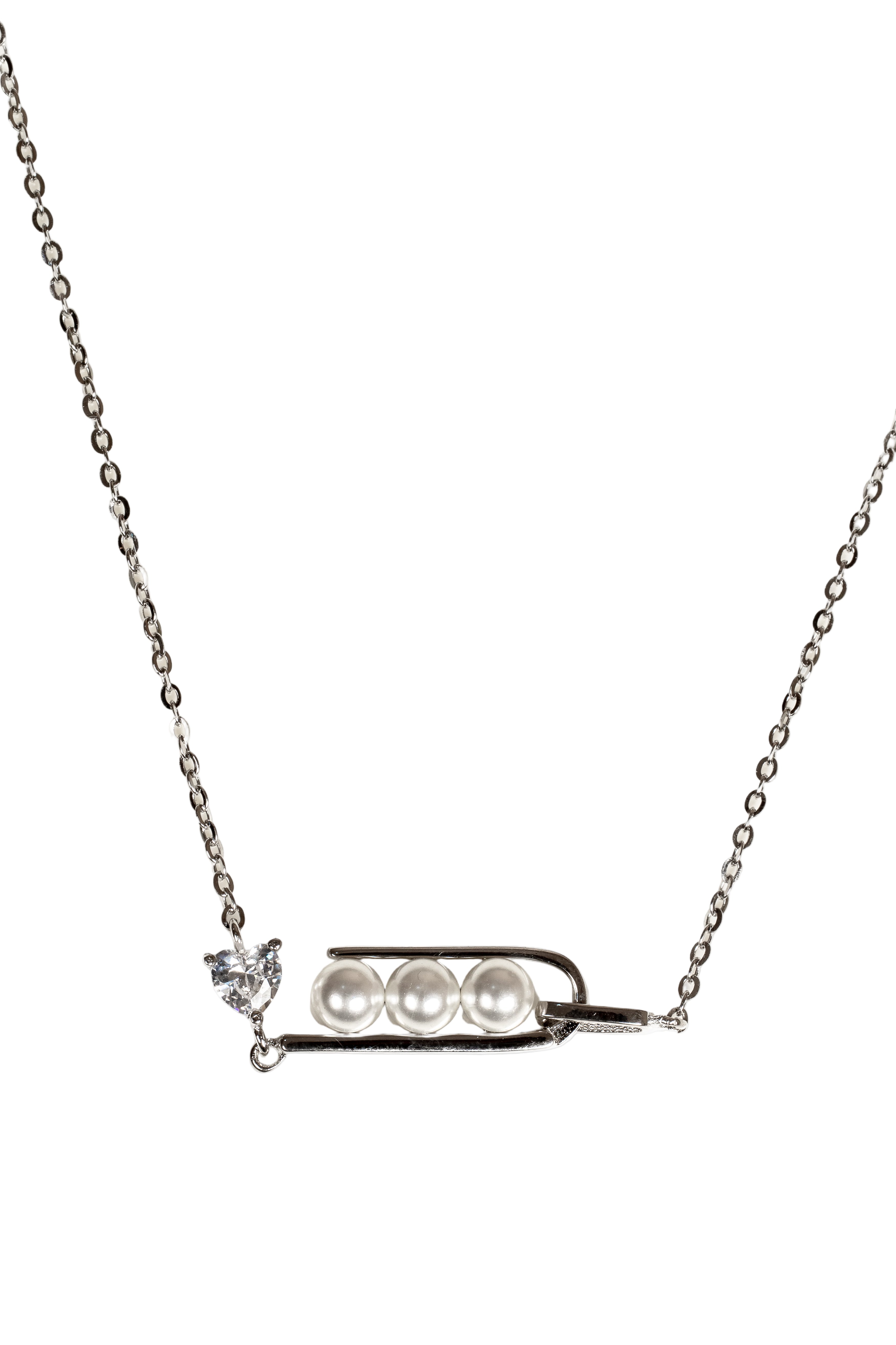 JARY 925 Sterling Silver Pearl Symphony of Love Necklace