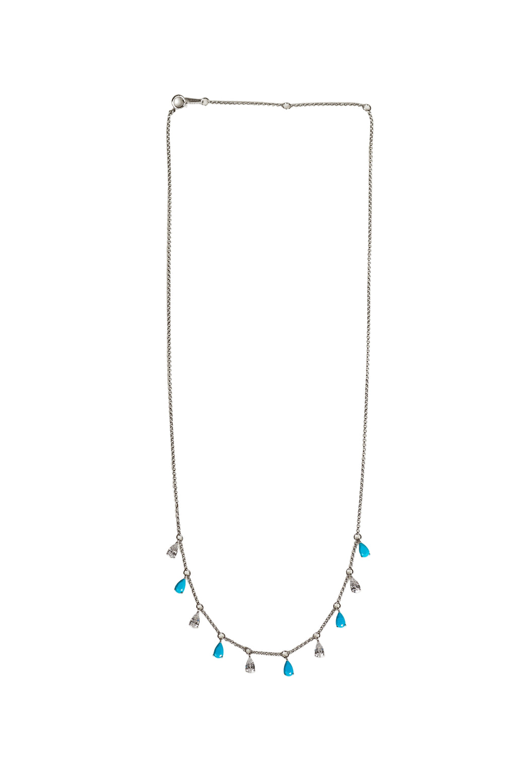 JARY 925 Sterling Silver Azure Tears of Elegance Necklace