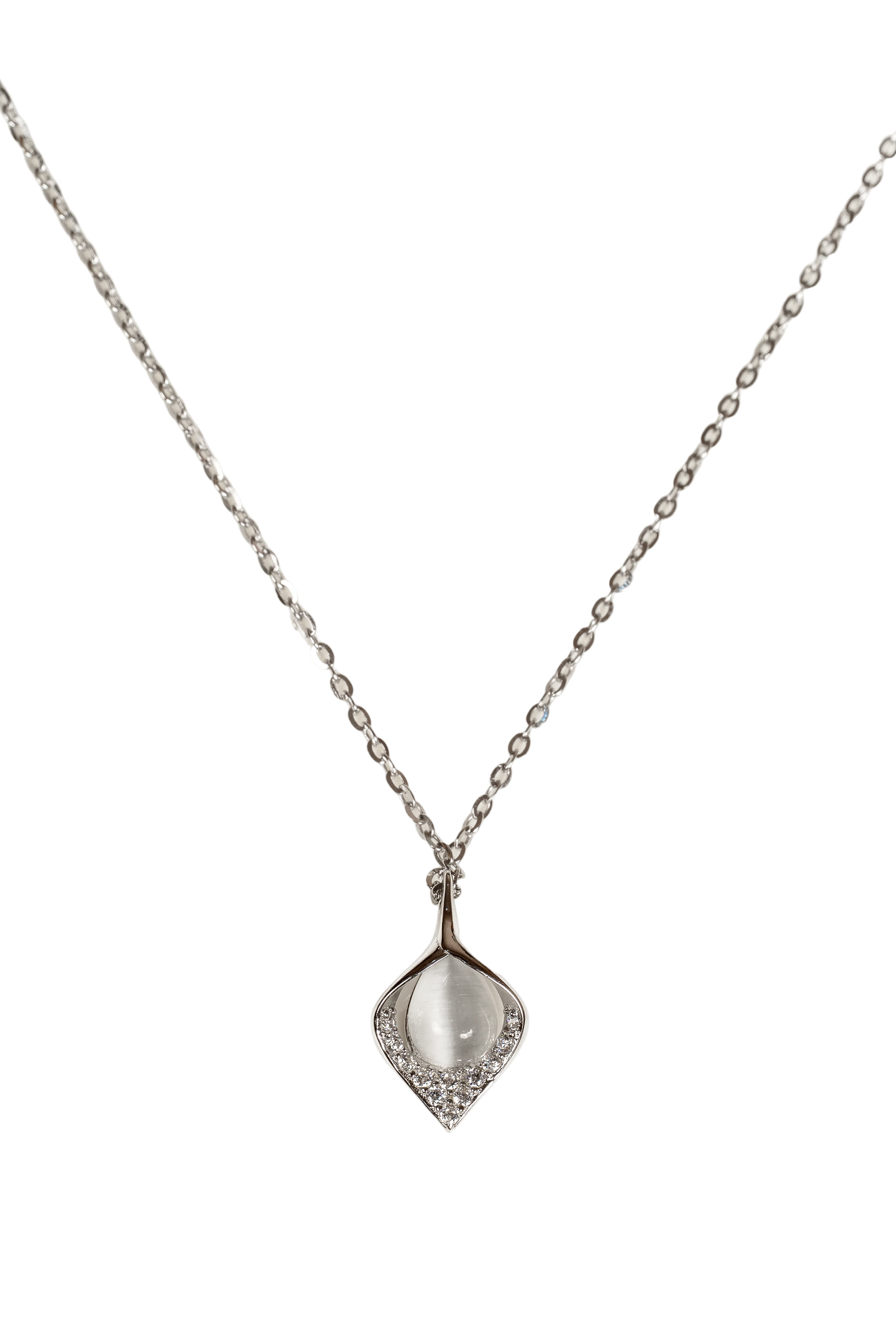 JARY 925 sterling silver Tear of Light Zirconia Pendant