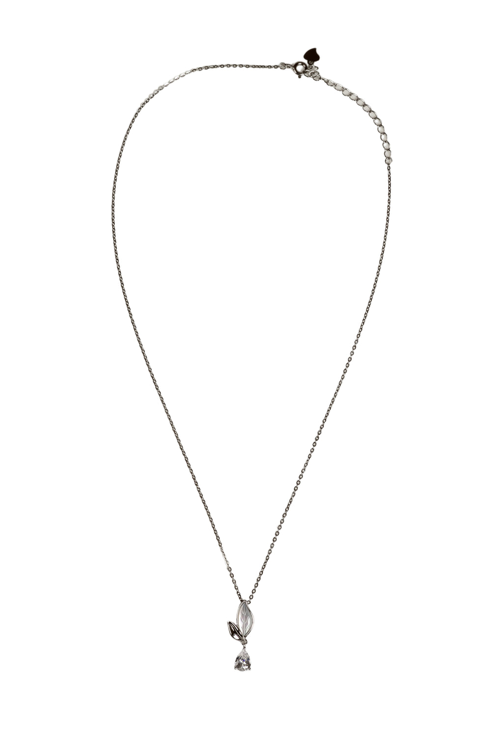 JARY 925 Sterling Silver Leaf of Radiance Necklace