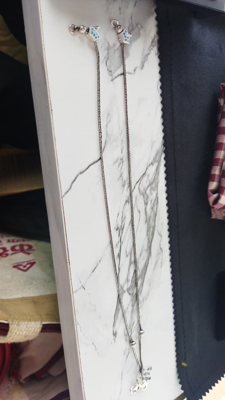 JARY Aaradhya Blue Bliss 925 Silver Payal