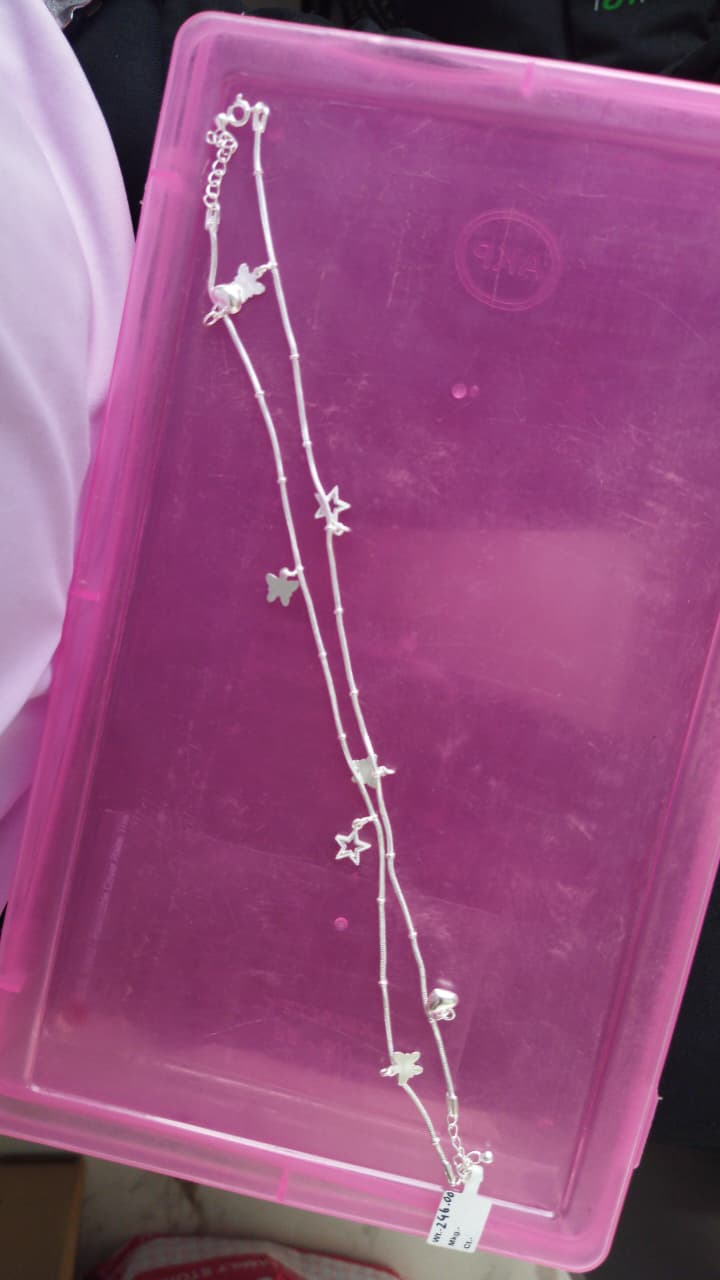 JARY Celestia 925 Sterling Silver Butterfly & Star Charm Payal