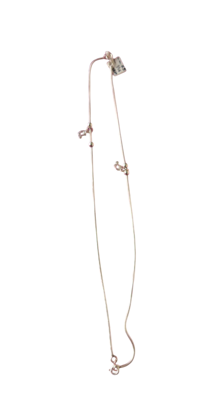 JARY Aadhya 925 Sterling Silver Minimal Beaded Payal